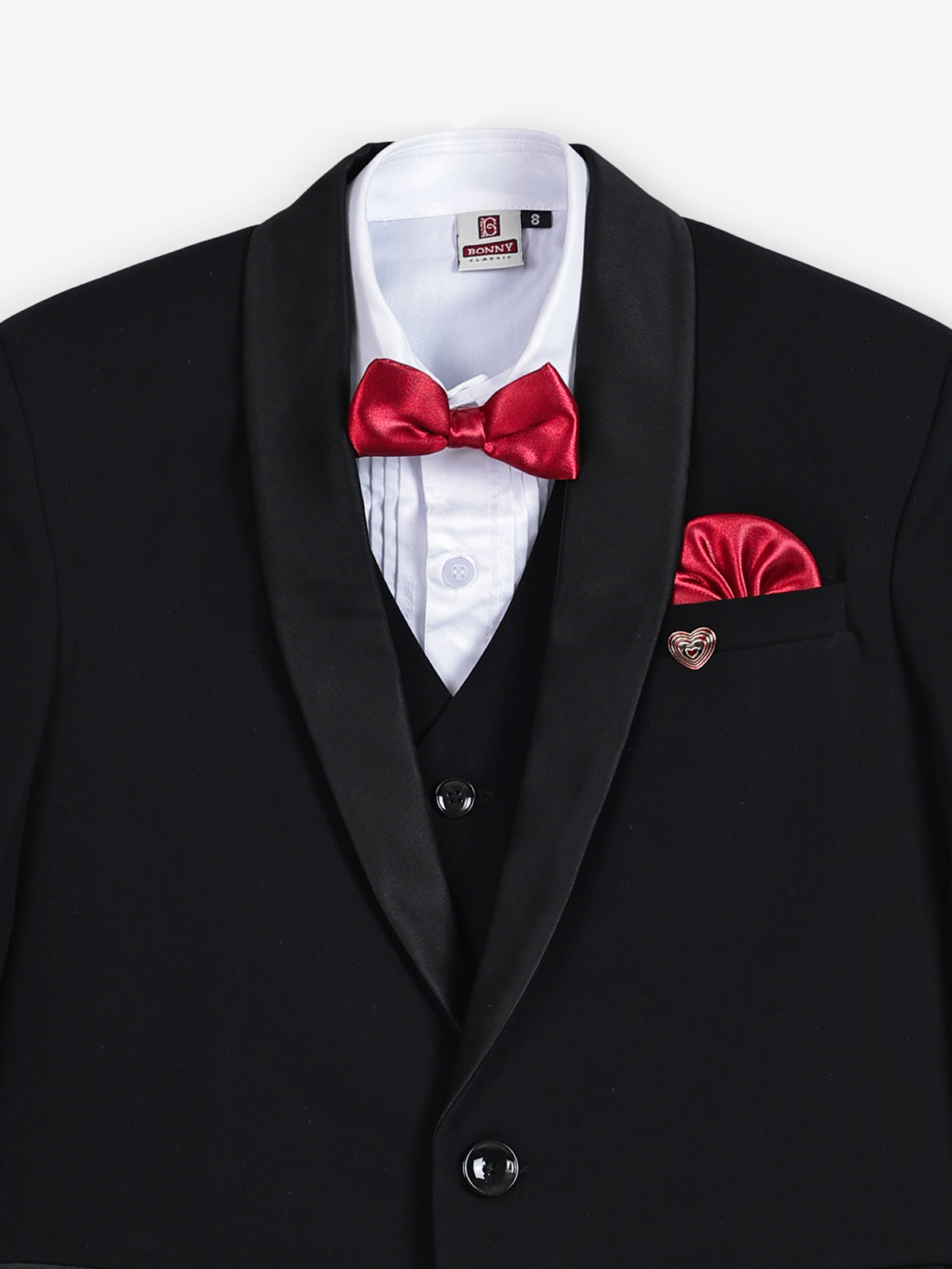 Black terry rayon boys coat suit for weddings