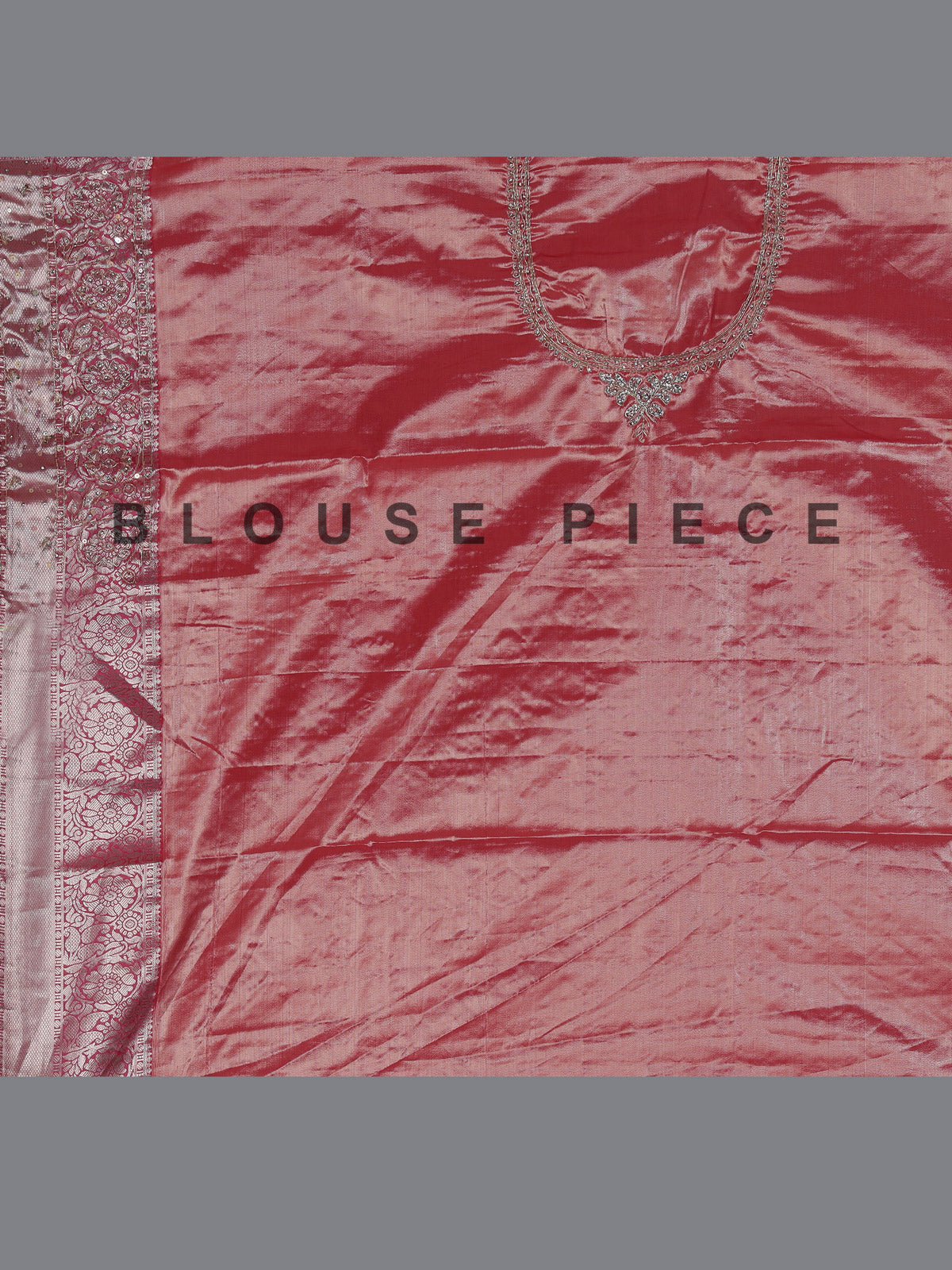 Rani pink kanjivaram tissue silk embellished festive wedding saree