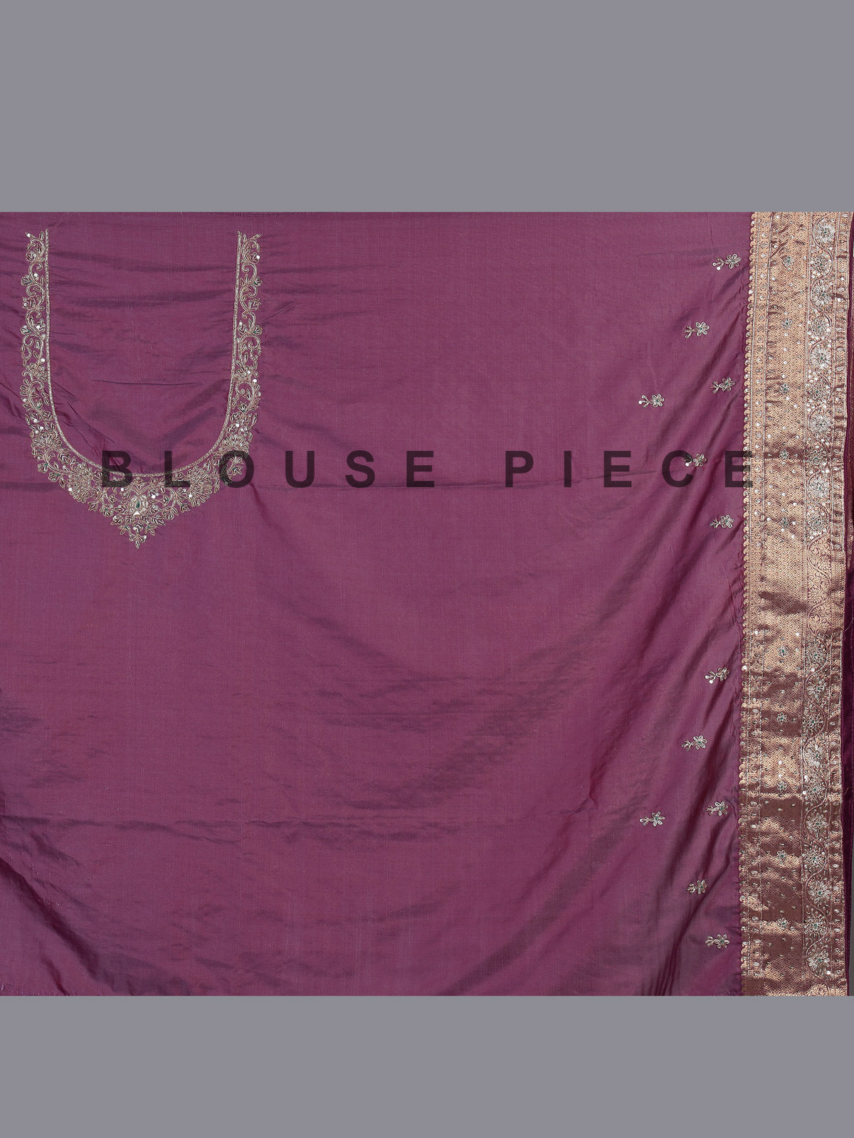 Purple kanjivaram silk floral wedding saree for women