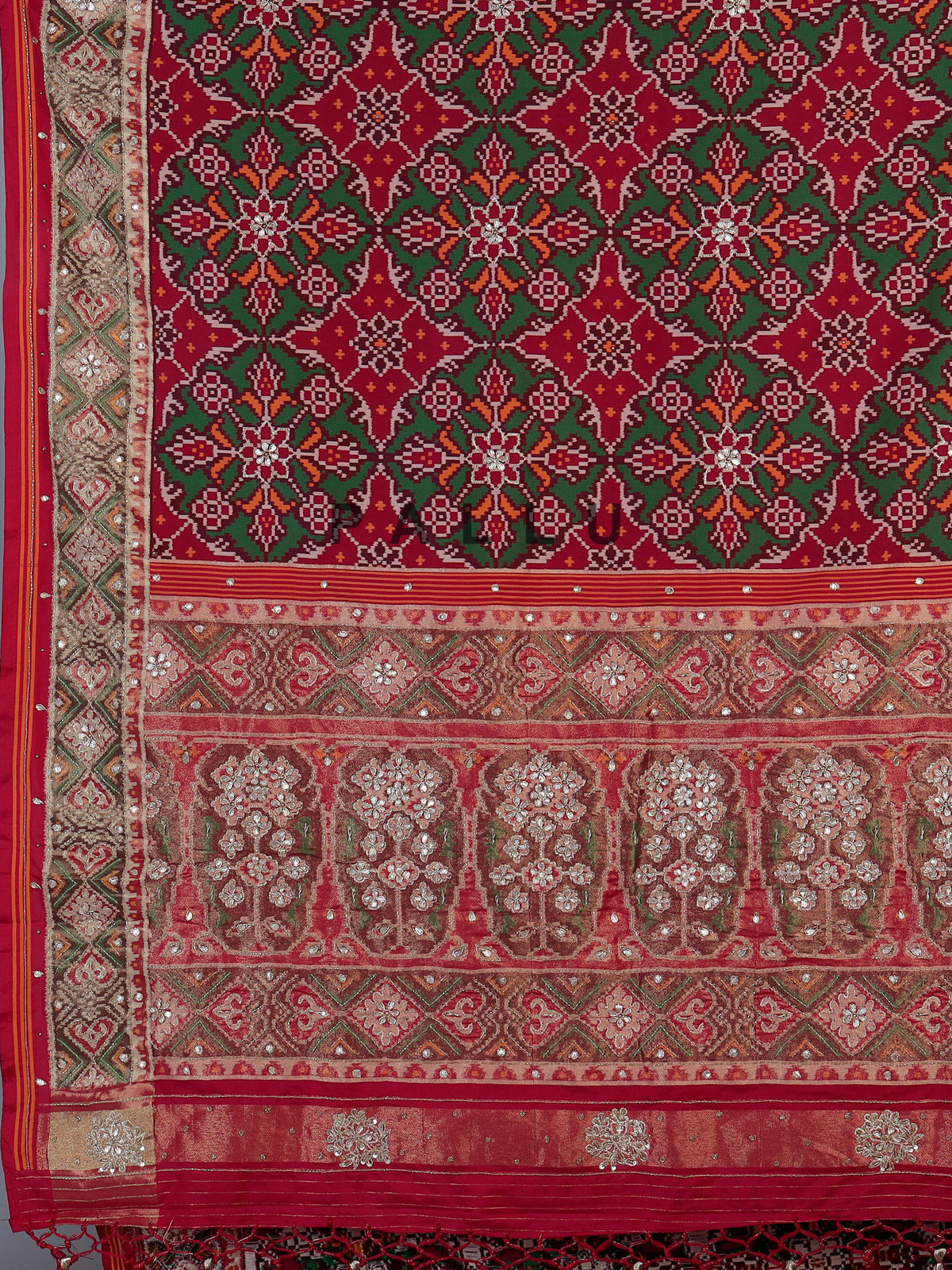 Maroon art patola silk saree with elegant traditional craftsmanship