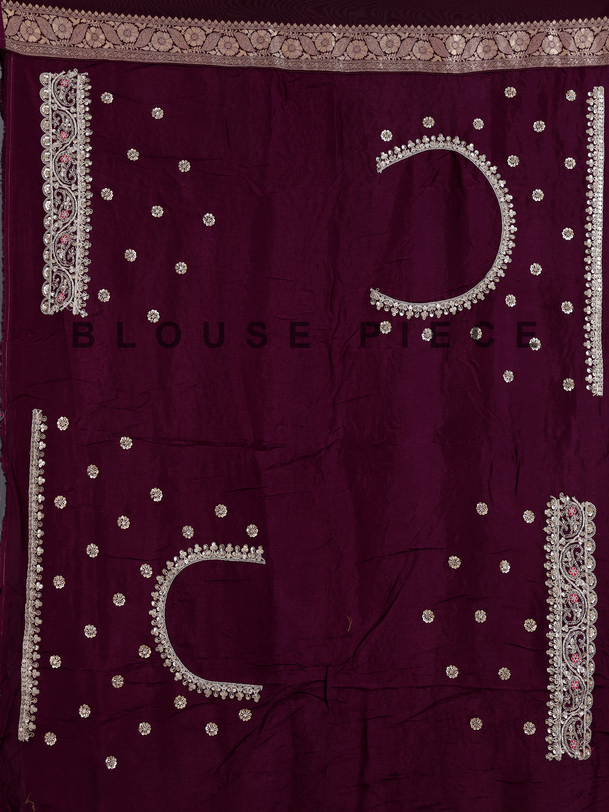 Wine bandhani semi georgette saree with elegant tassel pallu detailing