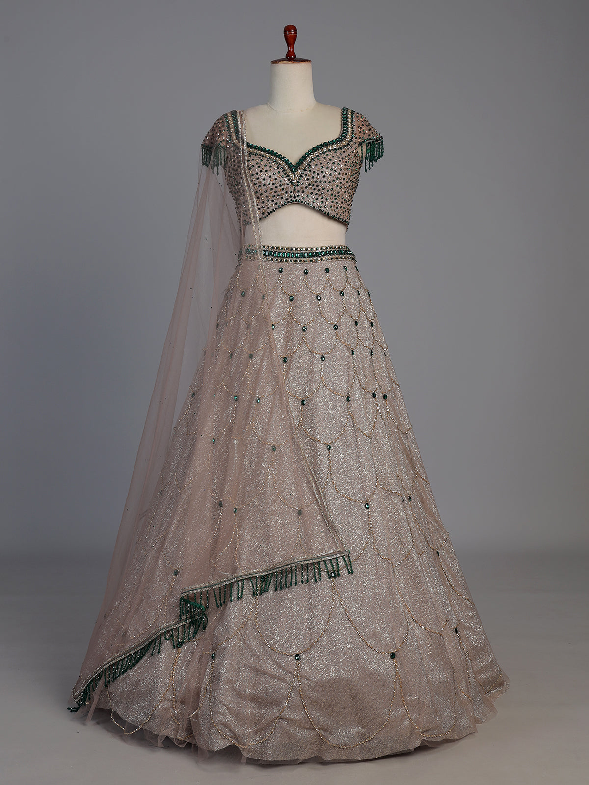 Blush pink luxury embroidered lehenga choli