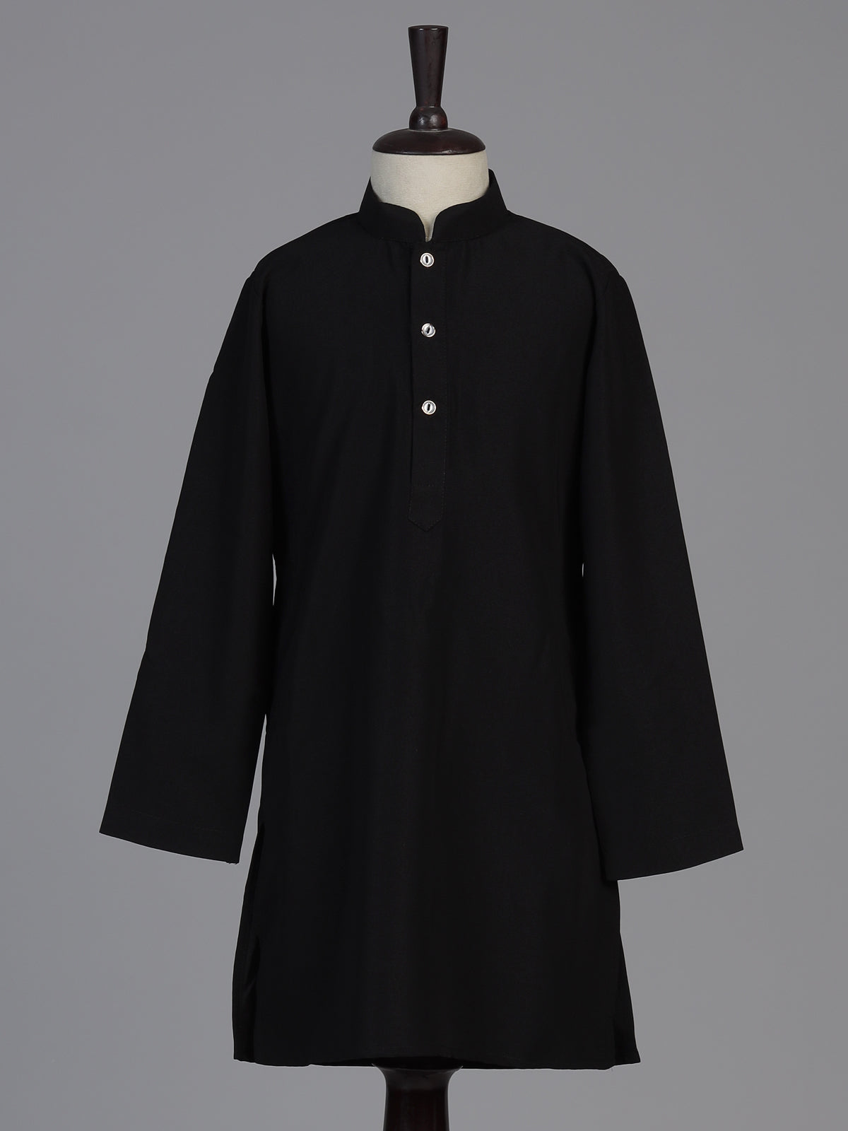 Black metallic nehru boys waistcoat set