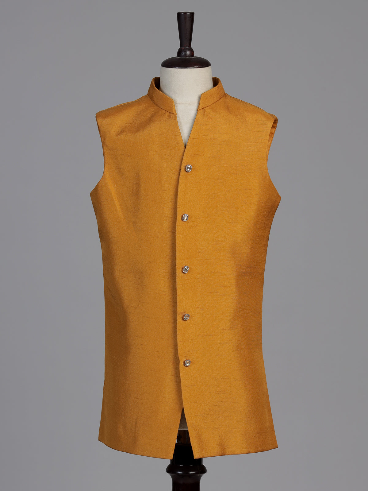 Rust yellow tree motif boys indo western