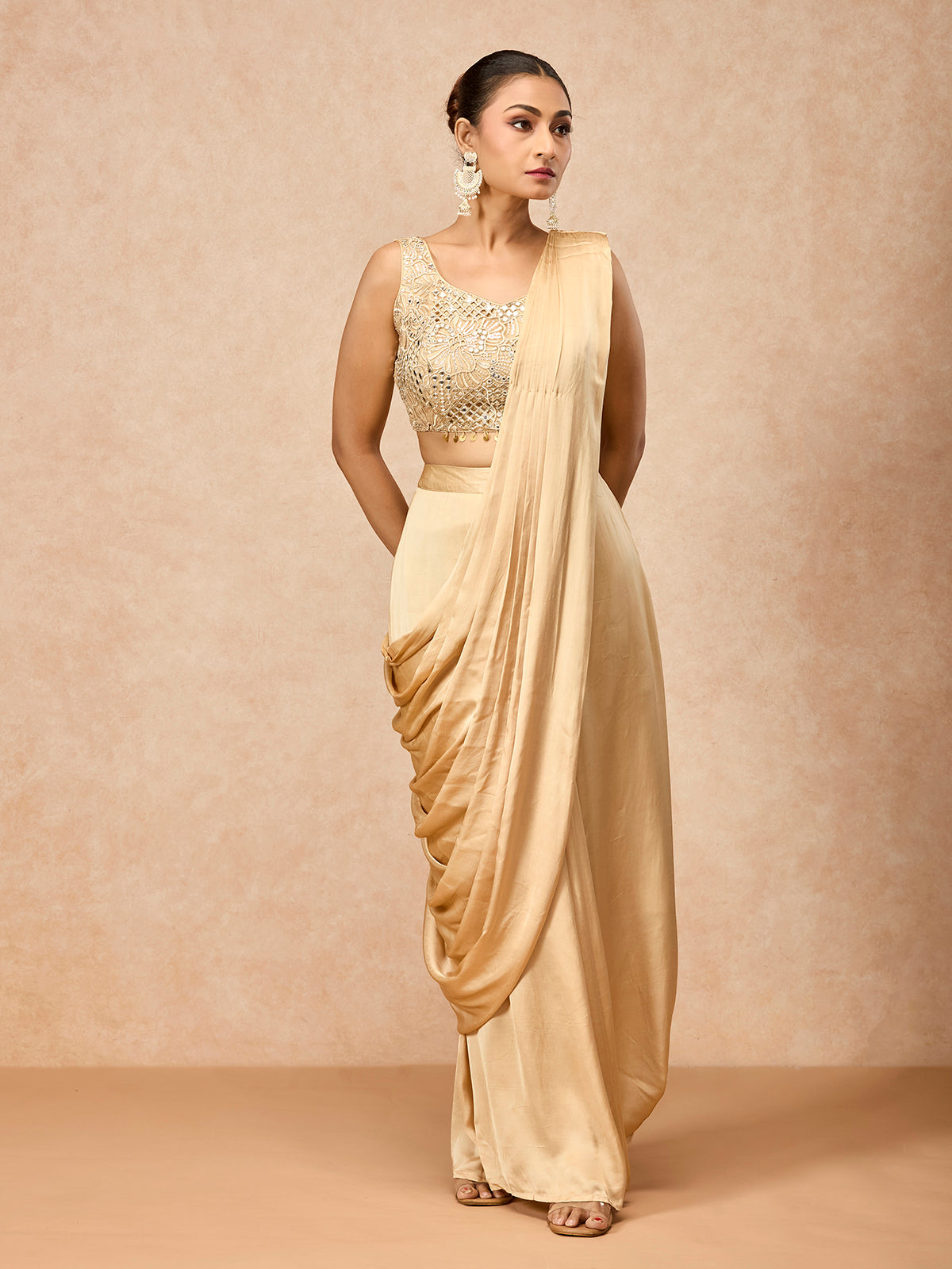 Champagne gold women designer lehenga choli