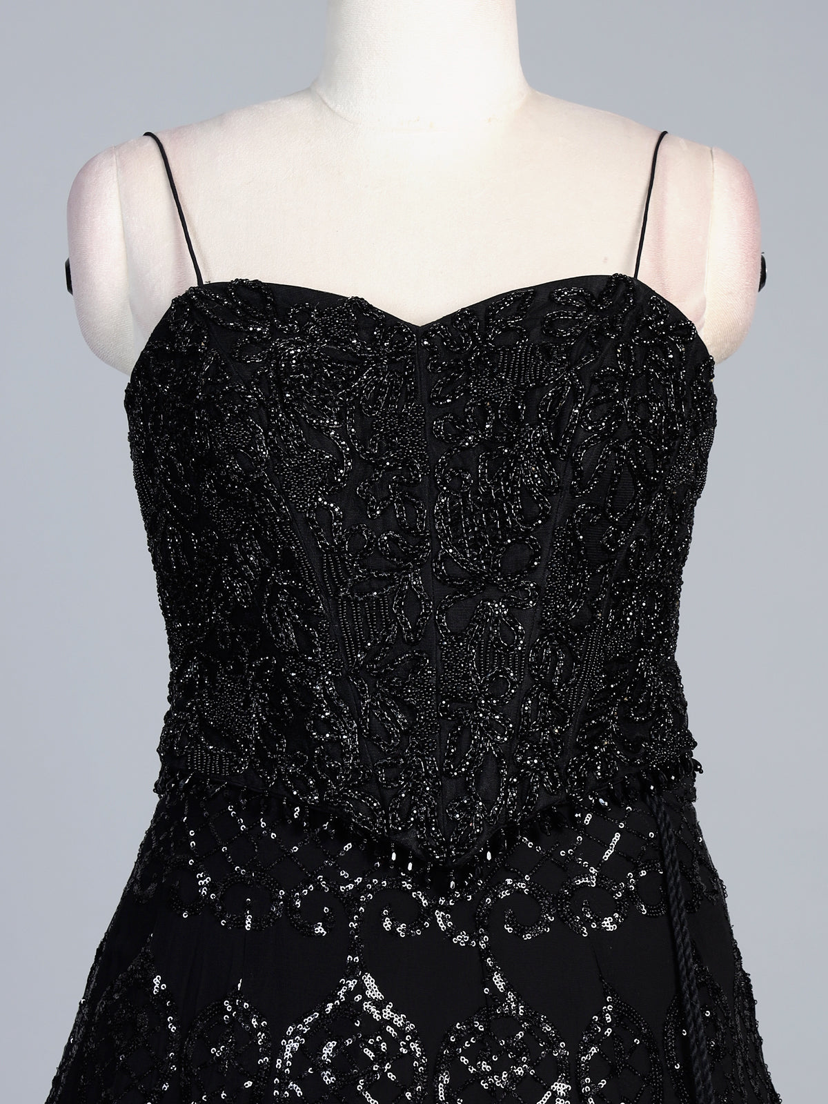 Black georgette designer lehenga choli with elegant sequin embellishments