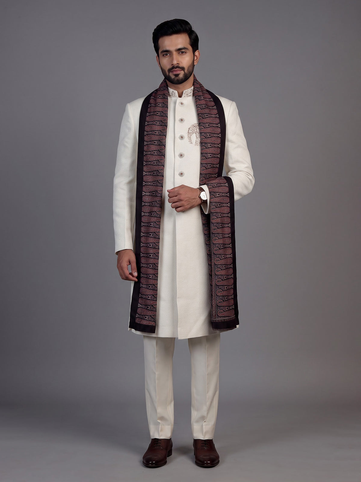 Off white mens regal elephant indo western