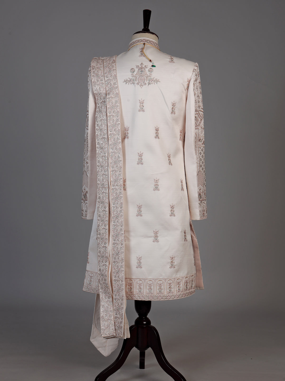 Blush pink embroidered sherwani for men