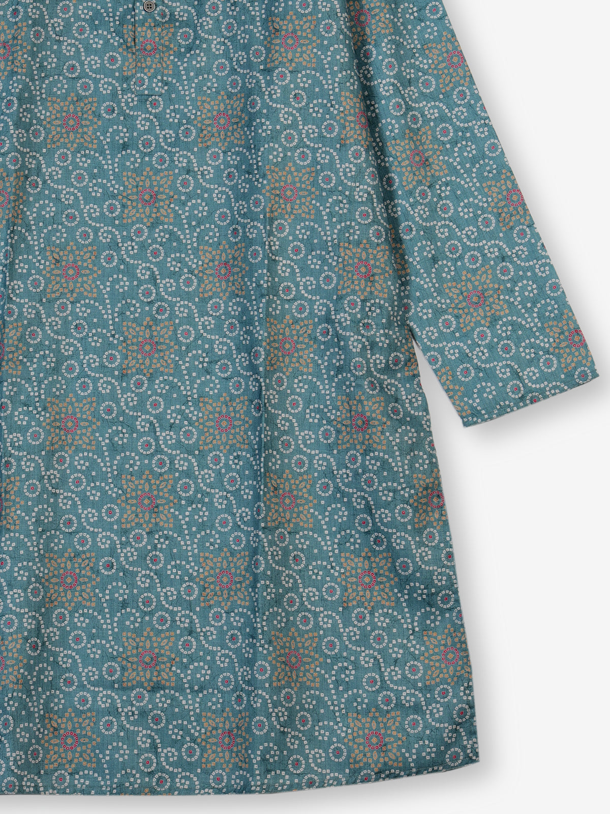 Light blue floral silk kurta suit for festive celebrations for men