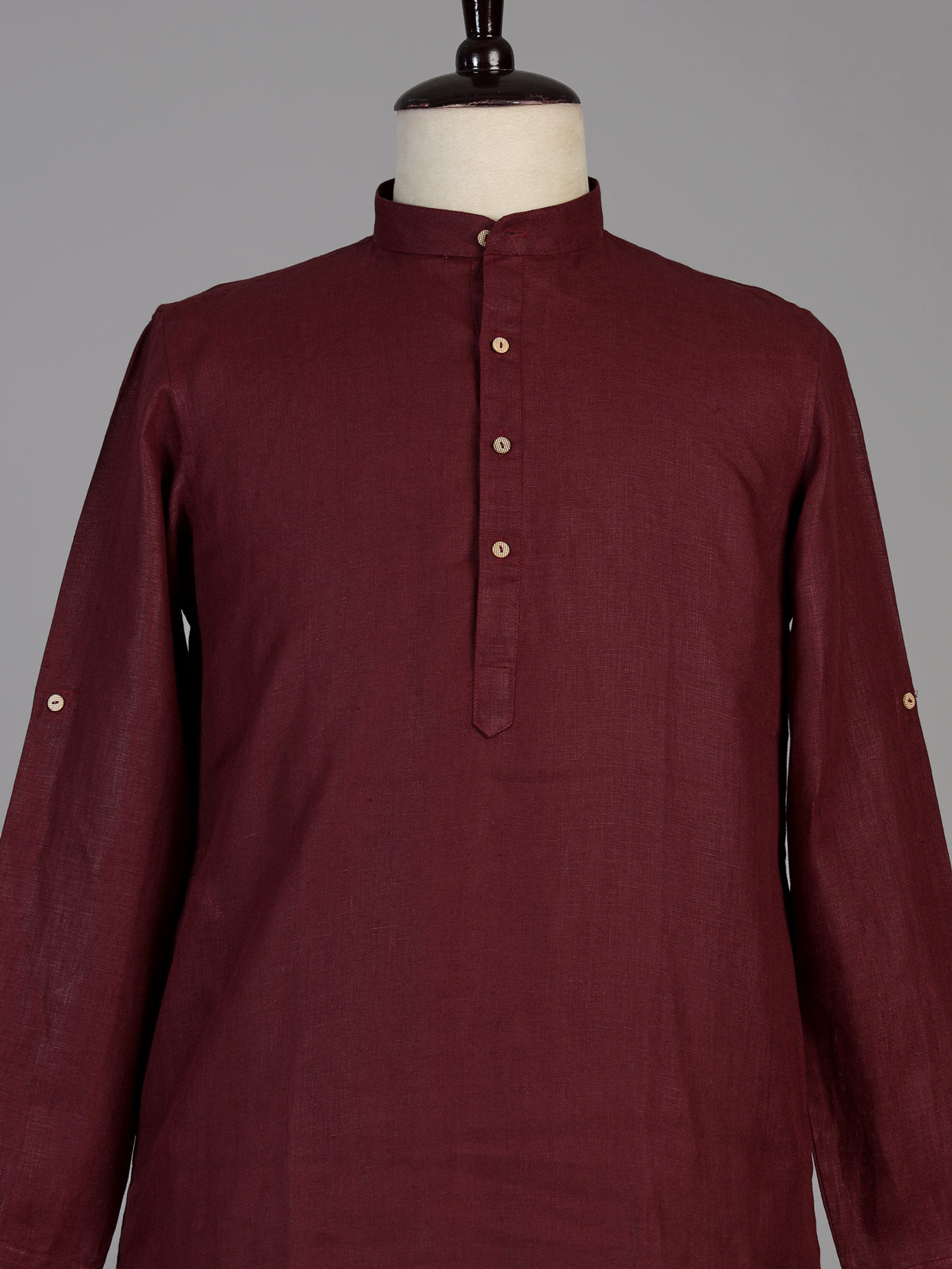 Maroon cotton waistcoat set for men with luxurious embellishments