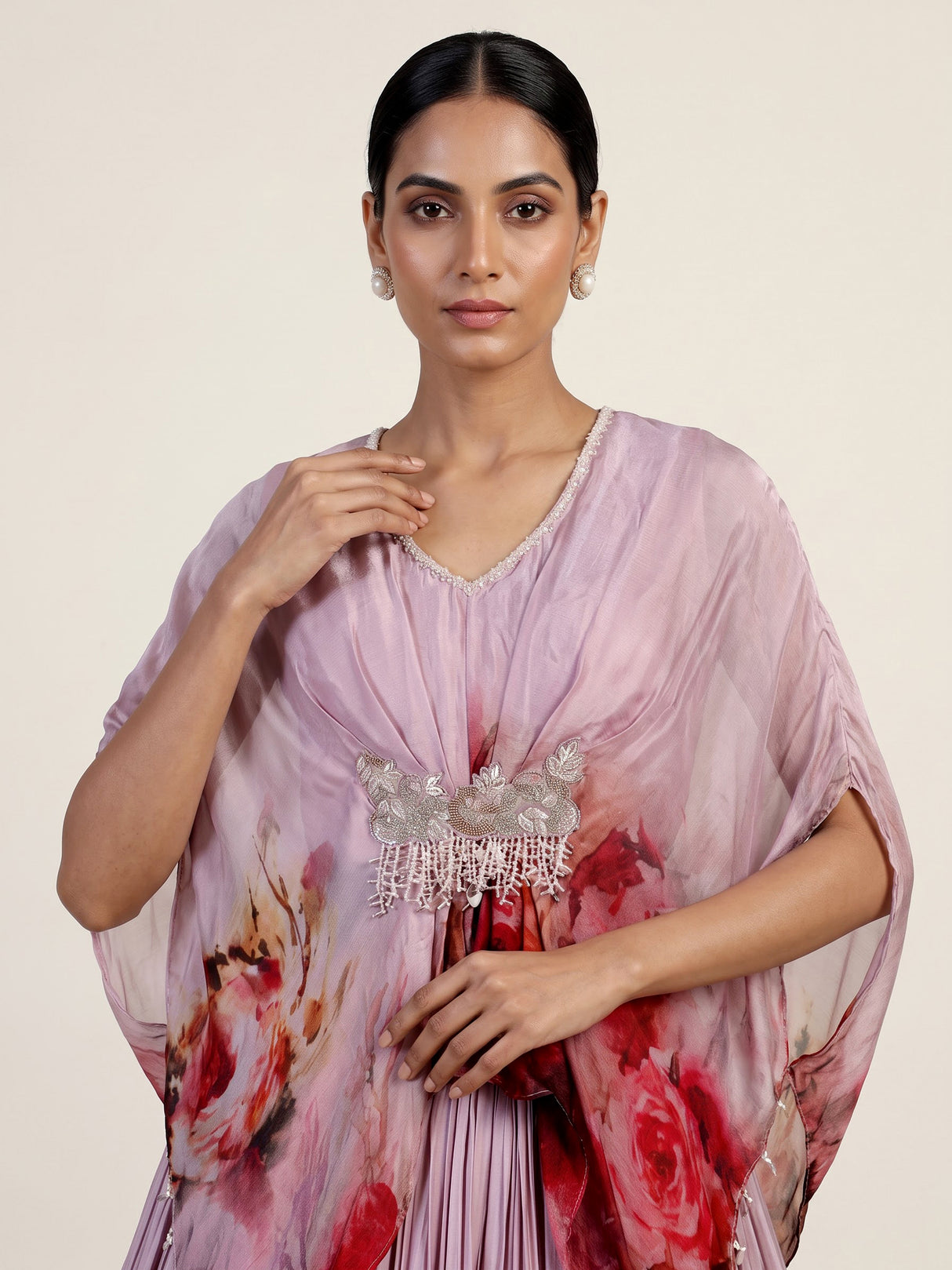 Rose pink watercolor lehenga choli for women