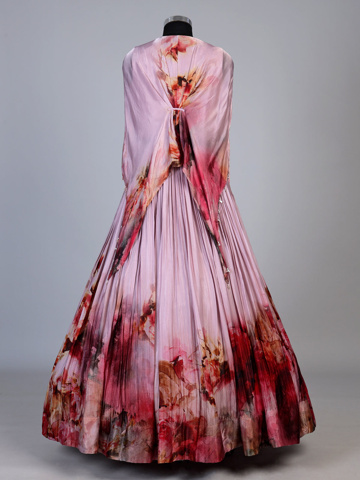 Rose pink watercolor lehenga choli for women