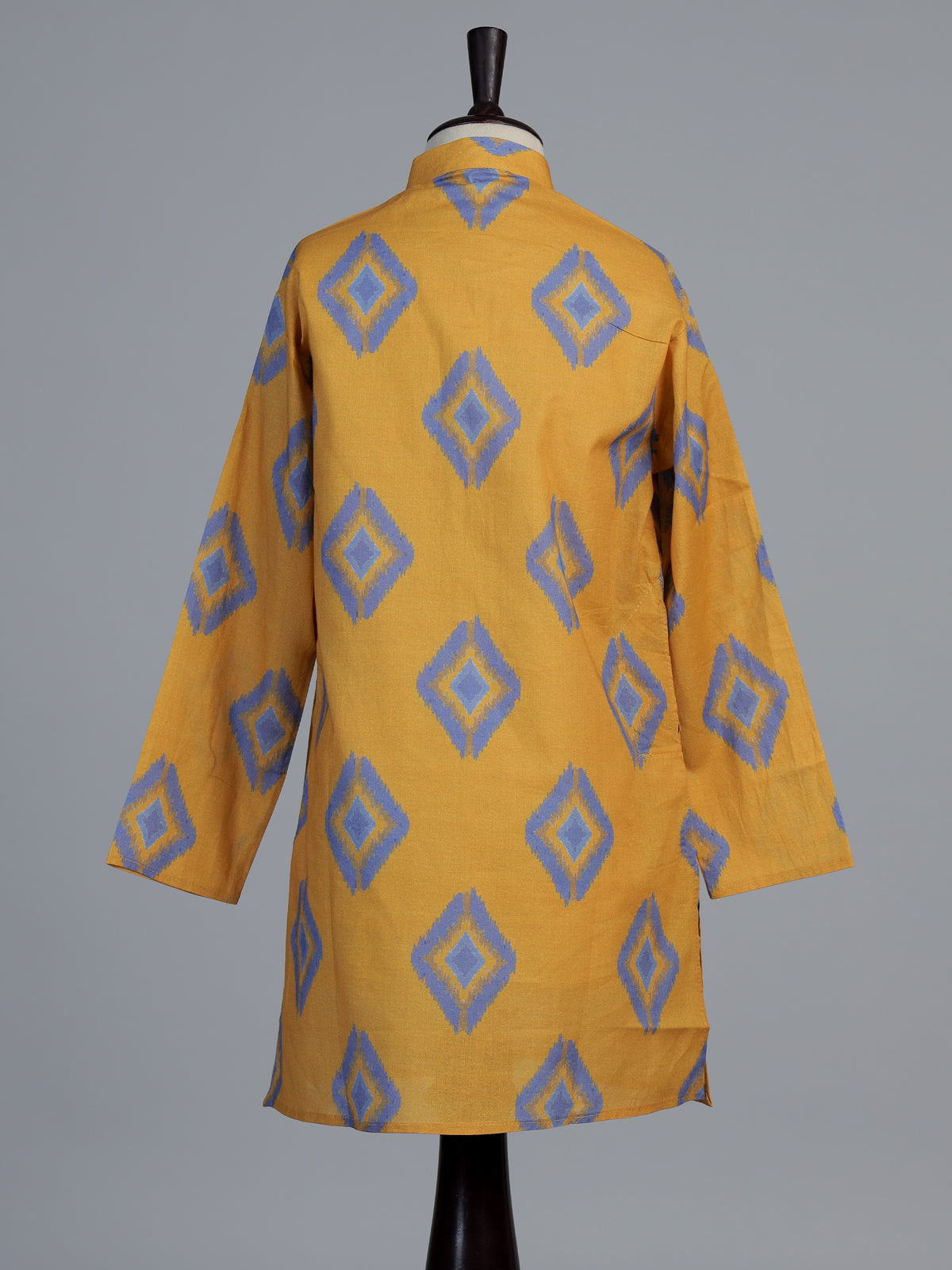 Yellow patola print boys kurta suit