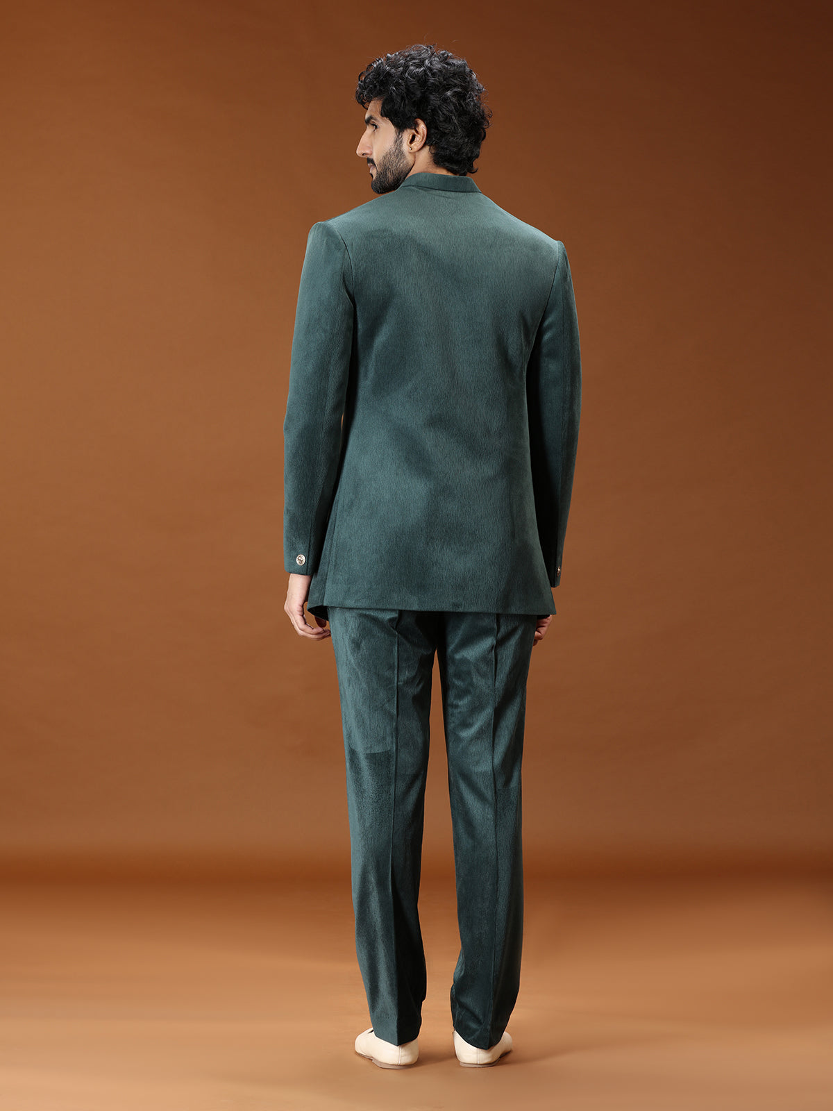 Regal green crest embroidered jodhpuri suit for mens
