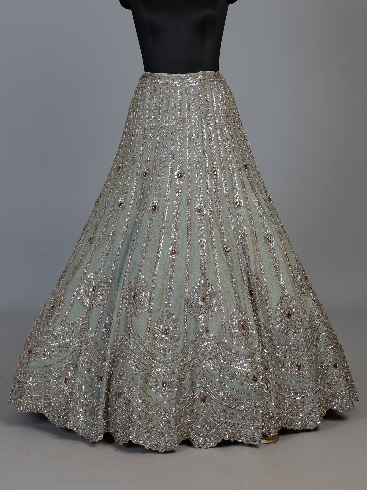 Pista green shimmer silk designer lehenga choli for women