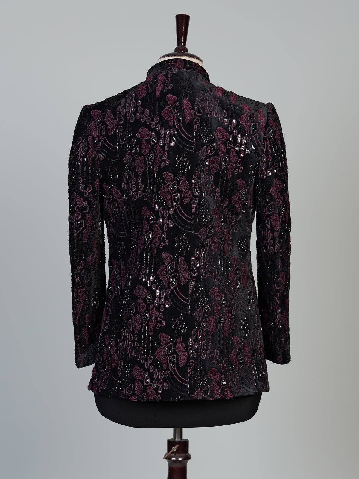 Black signature mens indo western open jacket