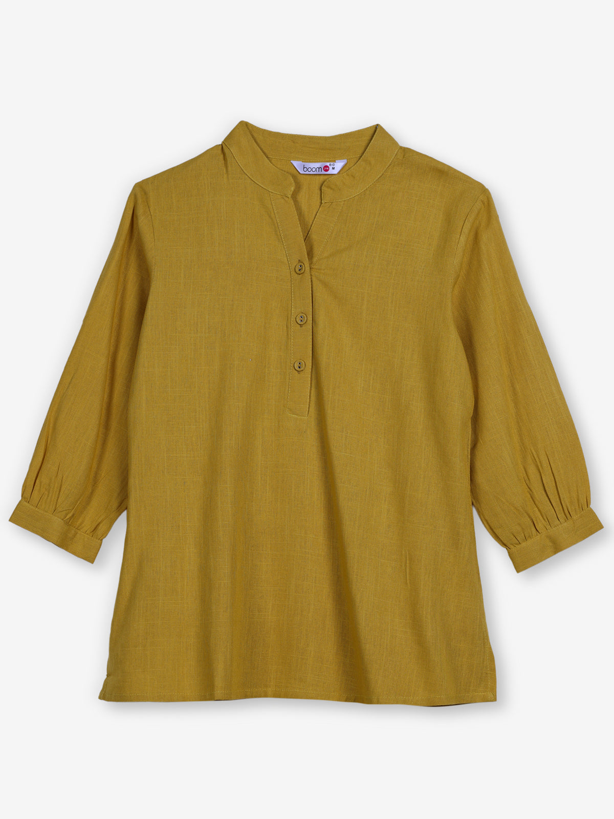 Mustard yellow womens vibrant short kurti