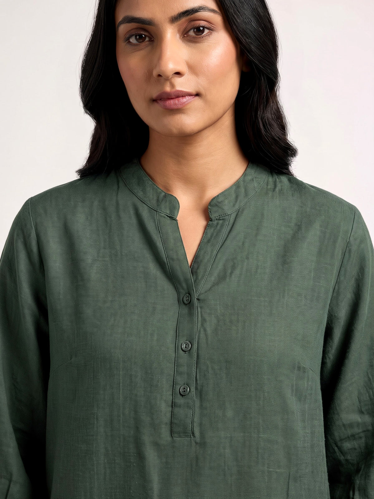 Pista green womens chic short kurti