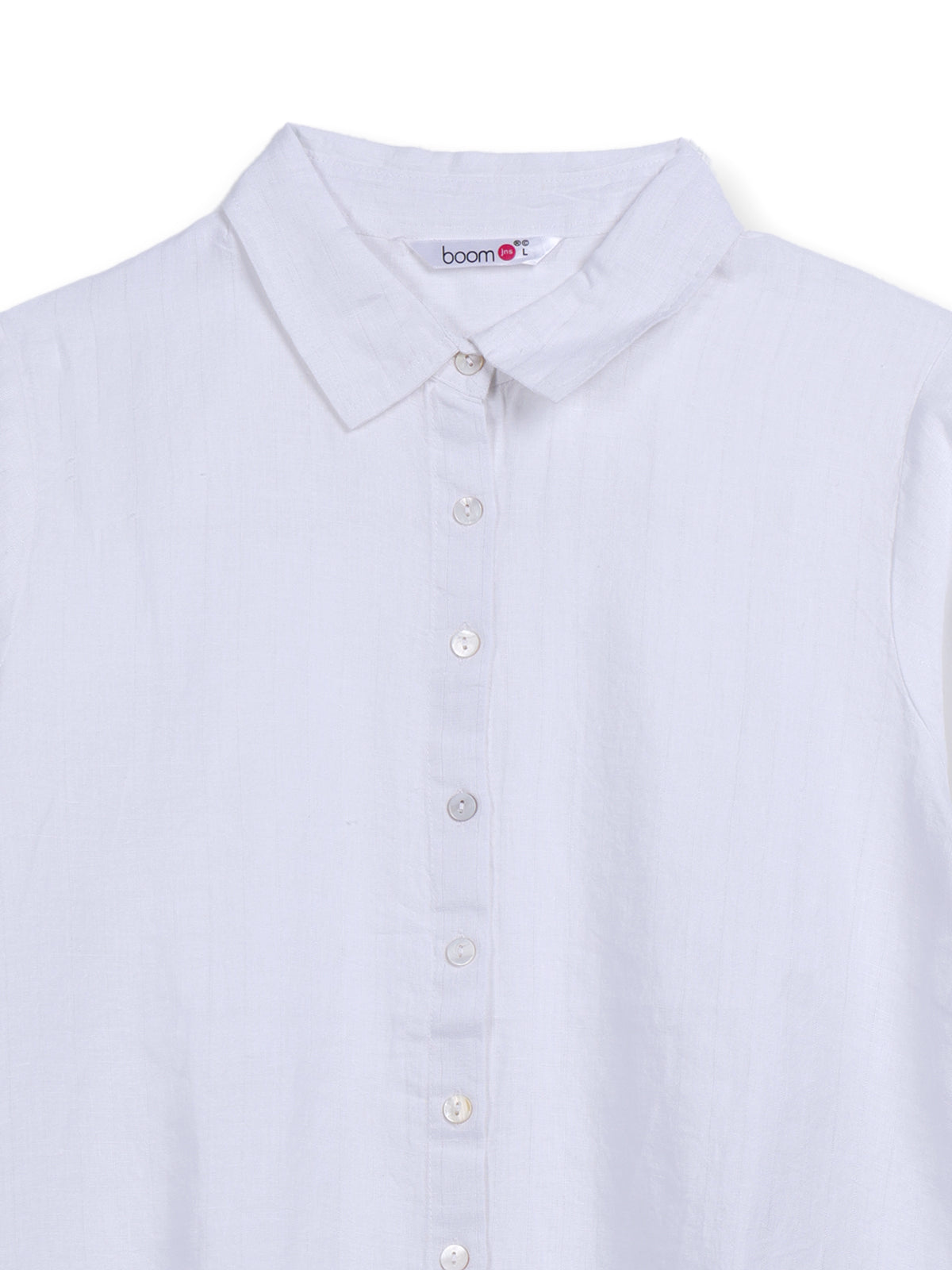 White linen women A-line shirt