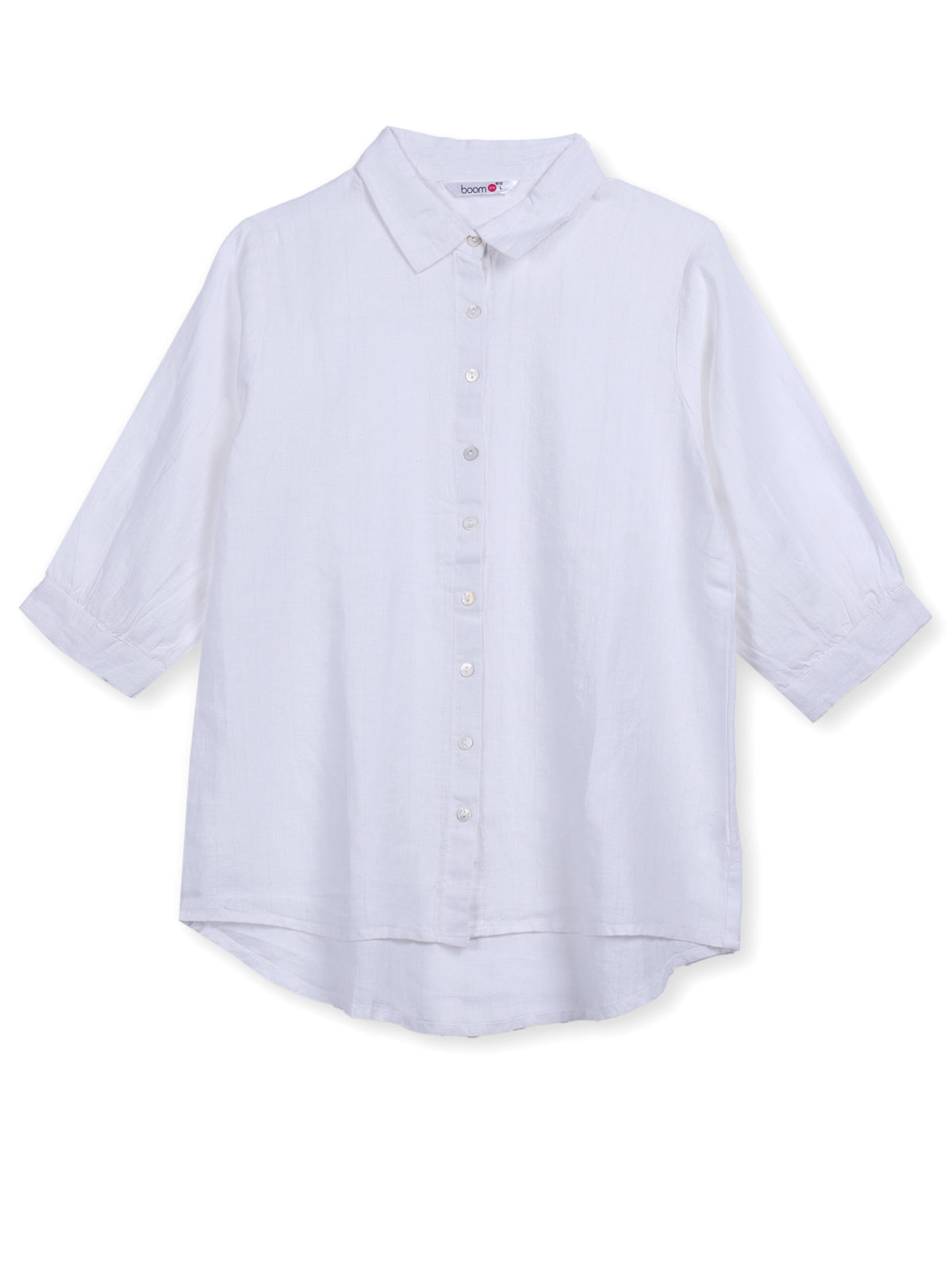 White linen women A-line shirt
