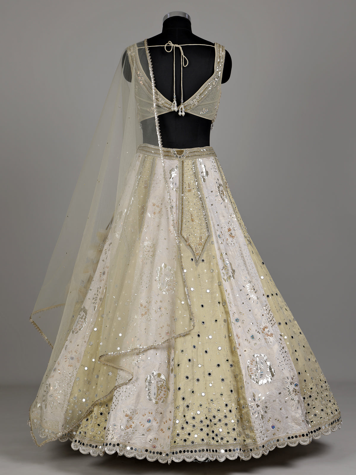 Off white regal jacquard women lehenga choli with dupatta