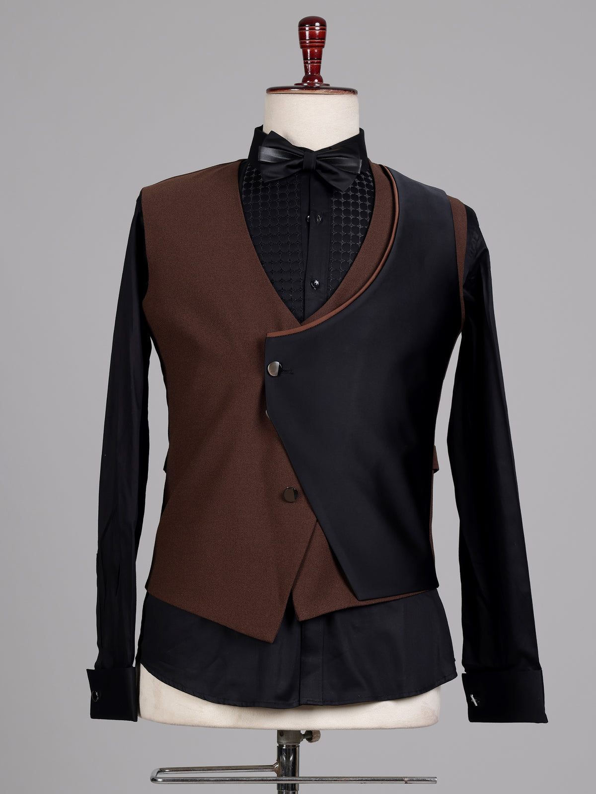Coffee brown shawl lapel tuxedo set