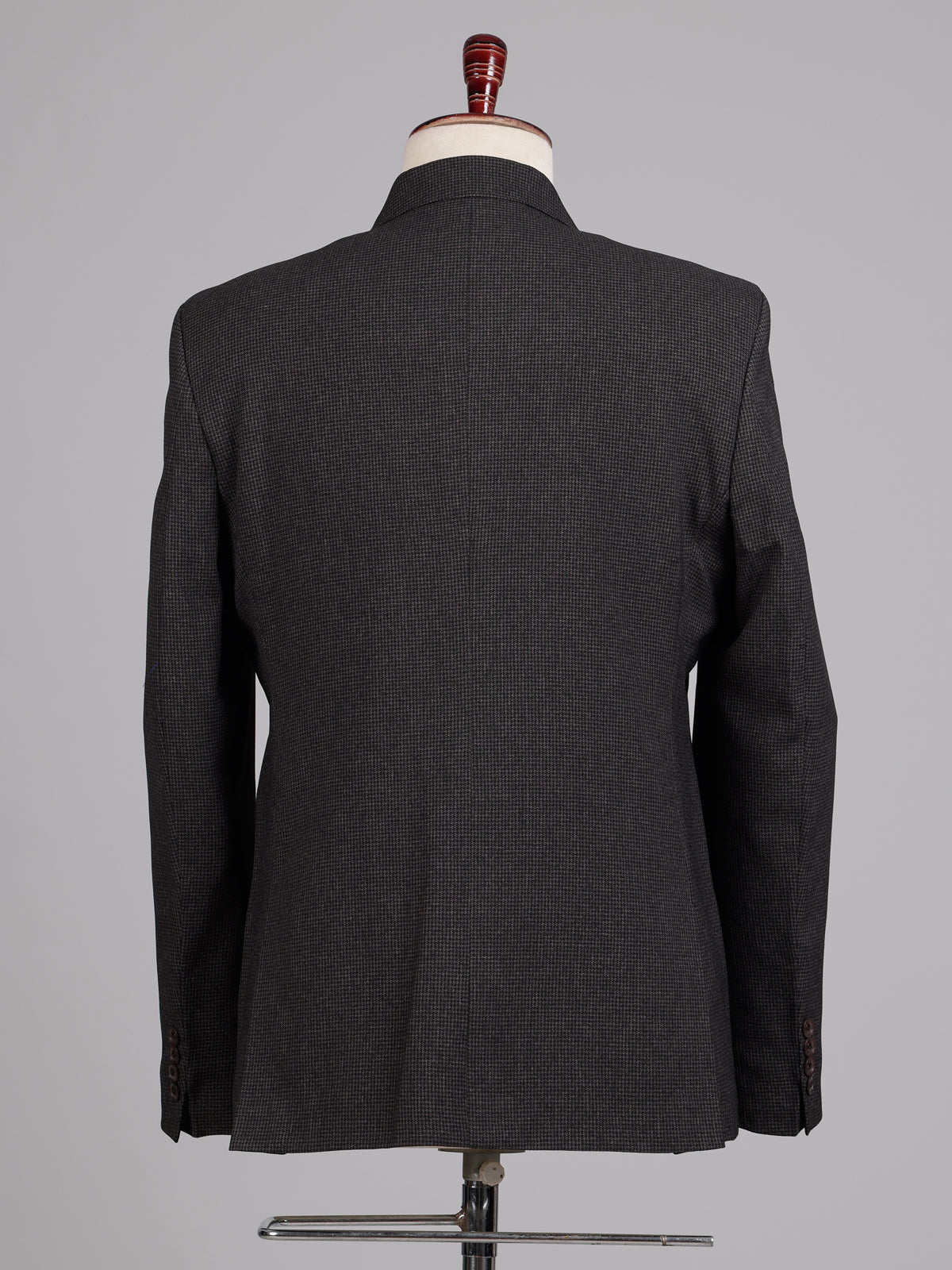 Charcoal black micro textured single breasted evening blazer