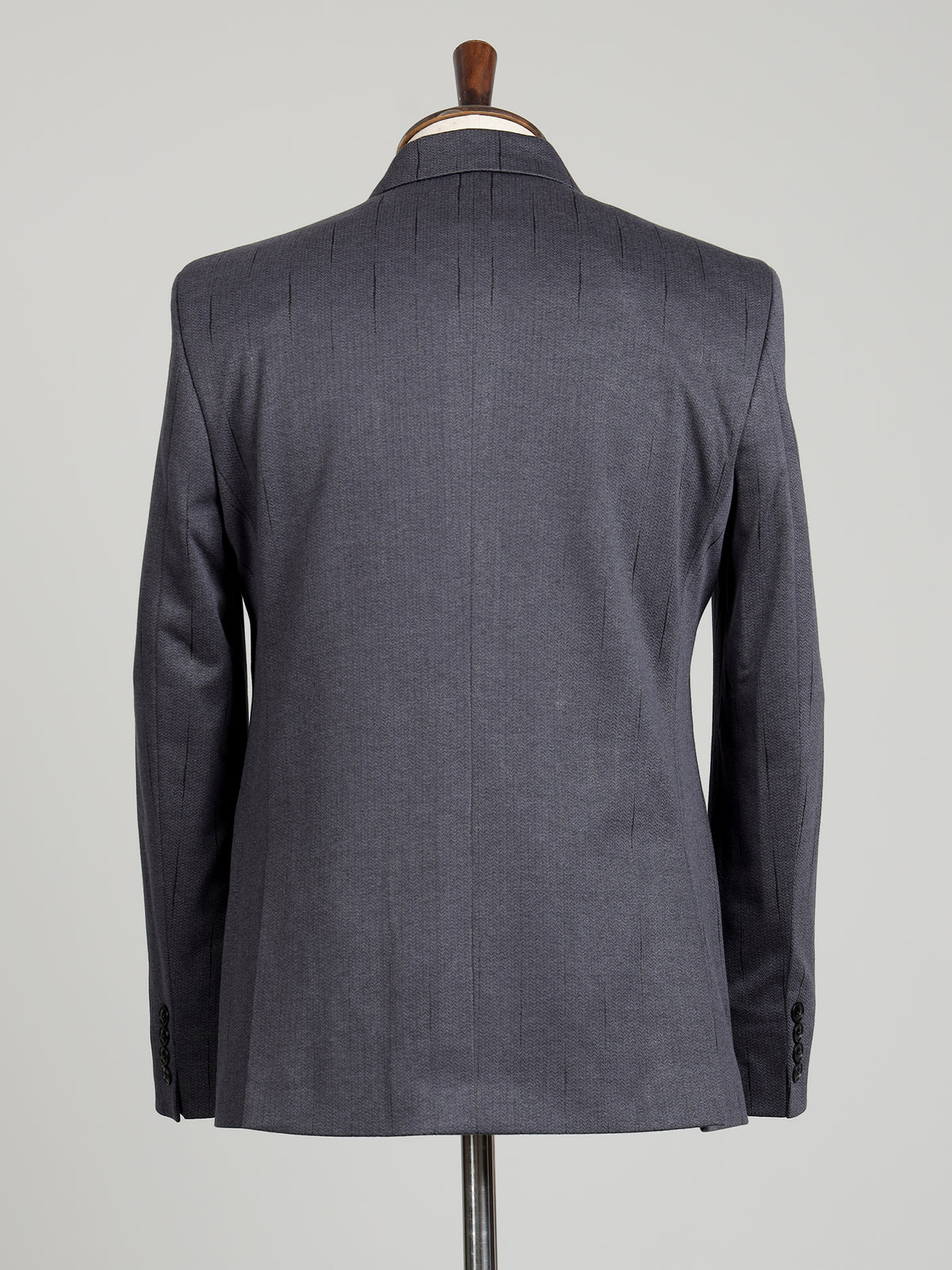 Charcoal grey double-breasted blazer with
