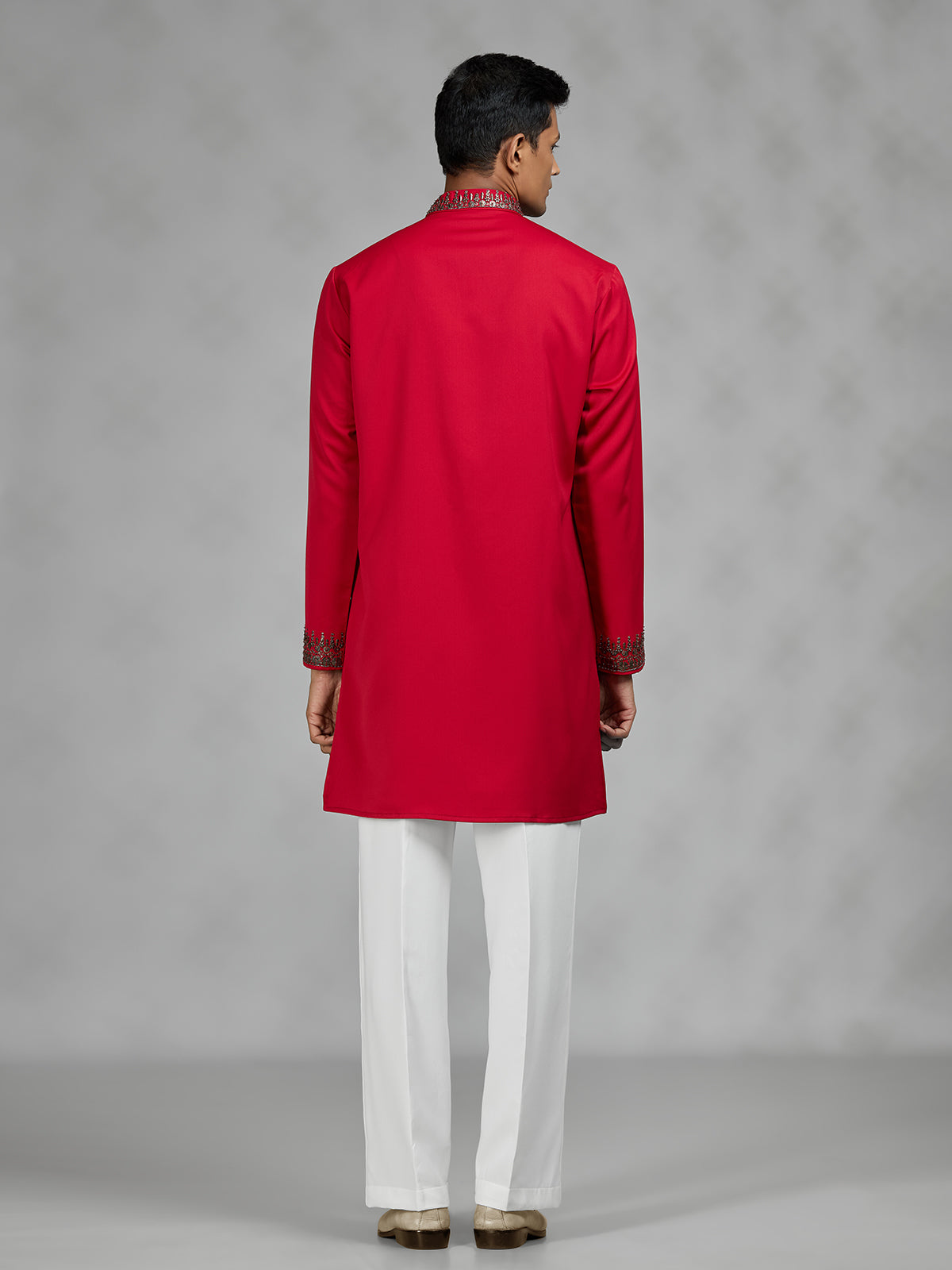 Red radiant mens kurta suit