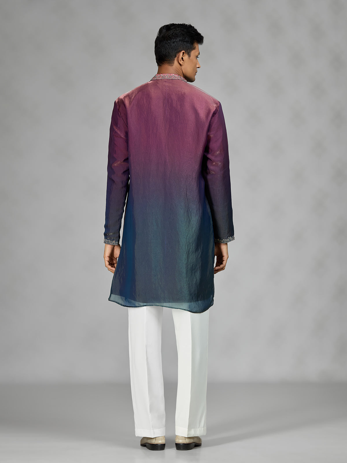 Deep purple Persian mens kurta suit