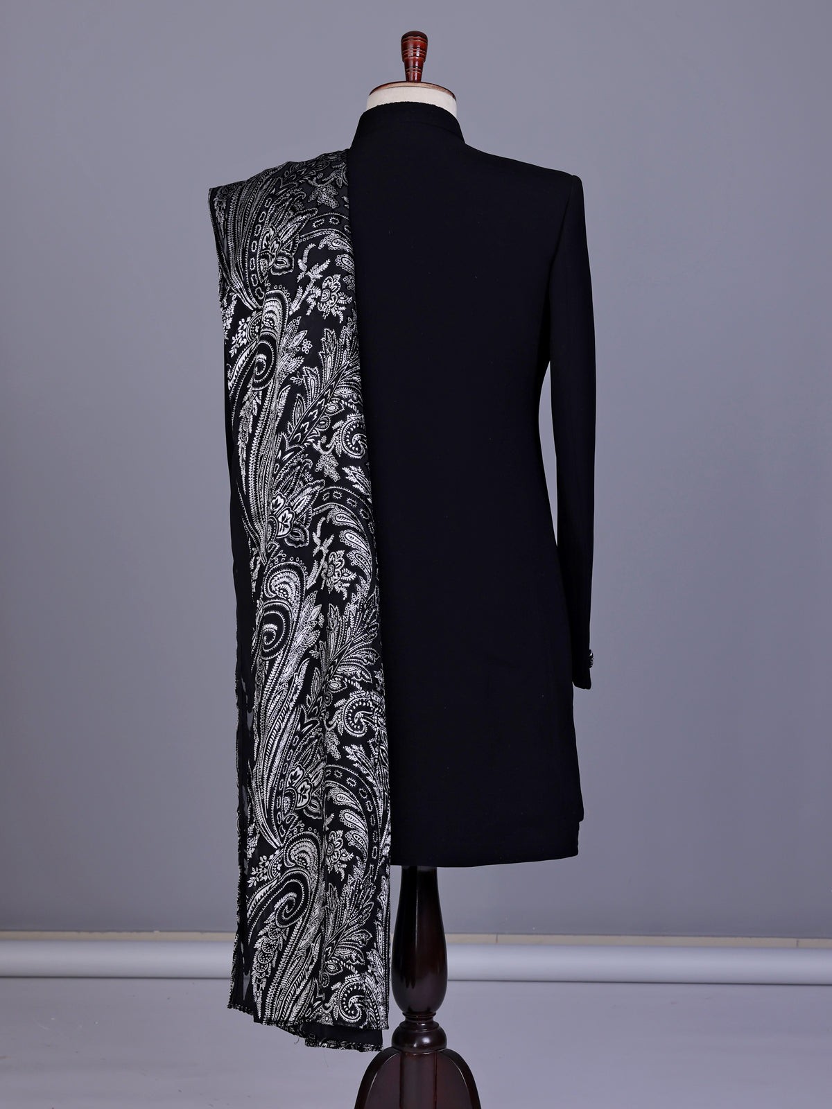 Black zardosi luxury mens indo western