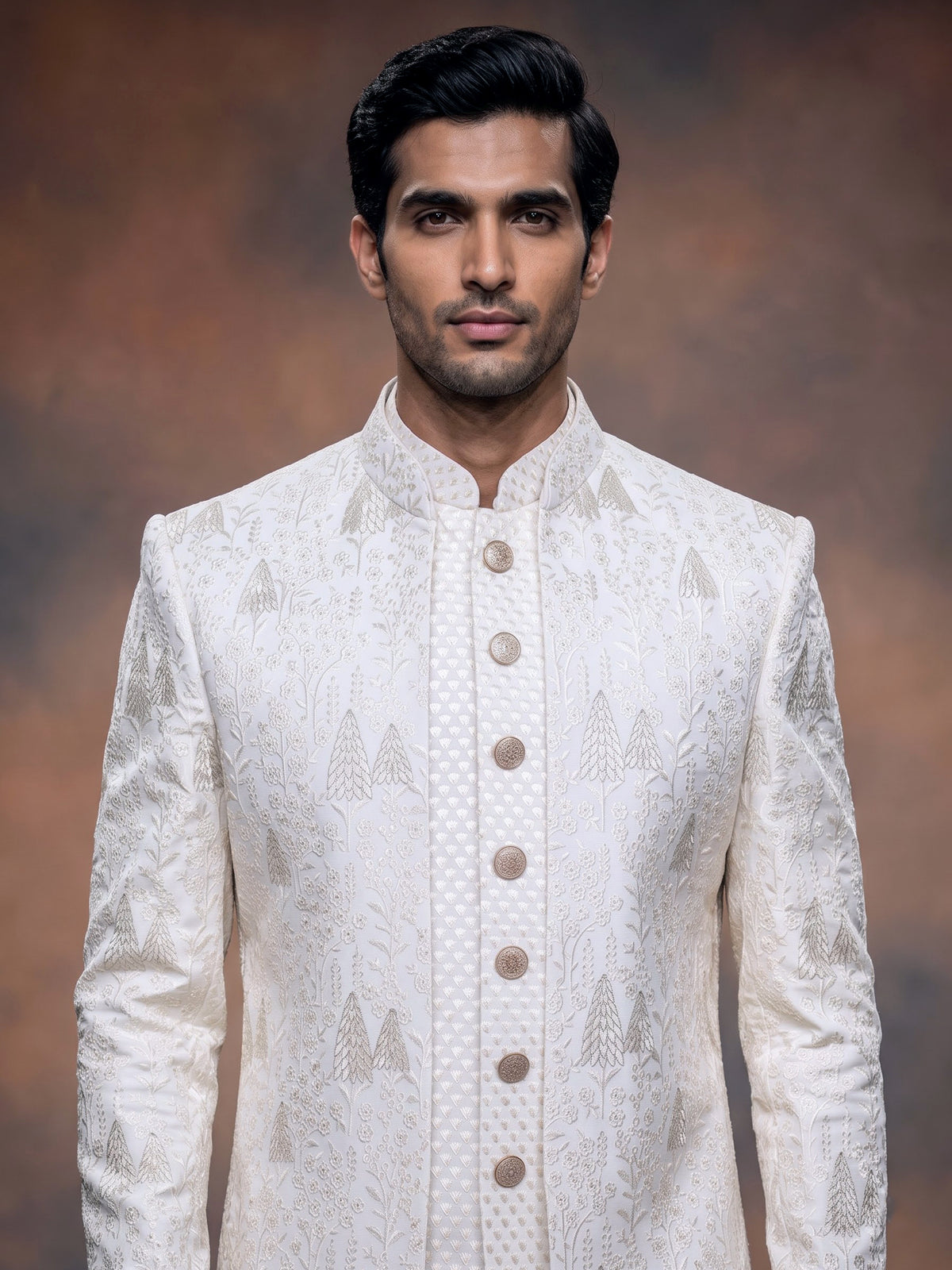 White cypress heritage mens indo western