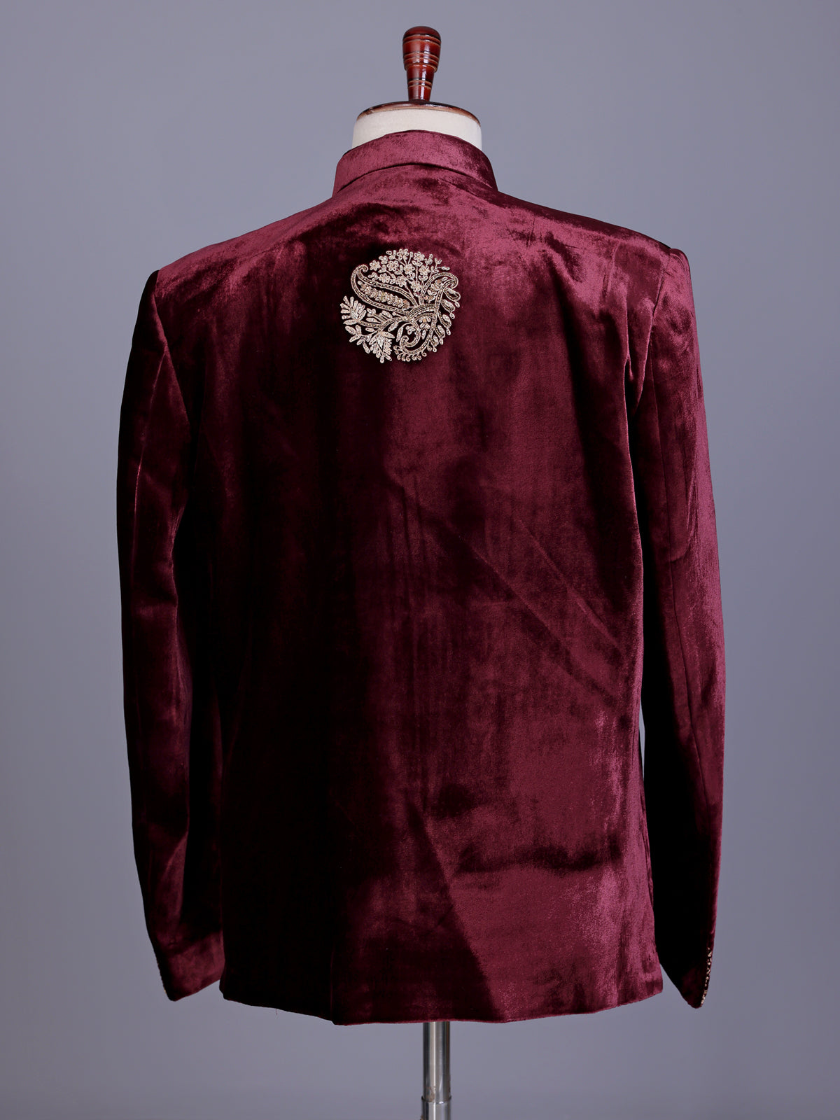 Maroon royal mens jodhpuri suit