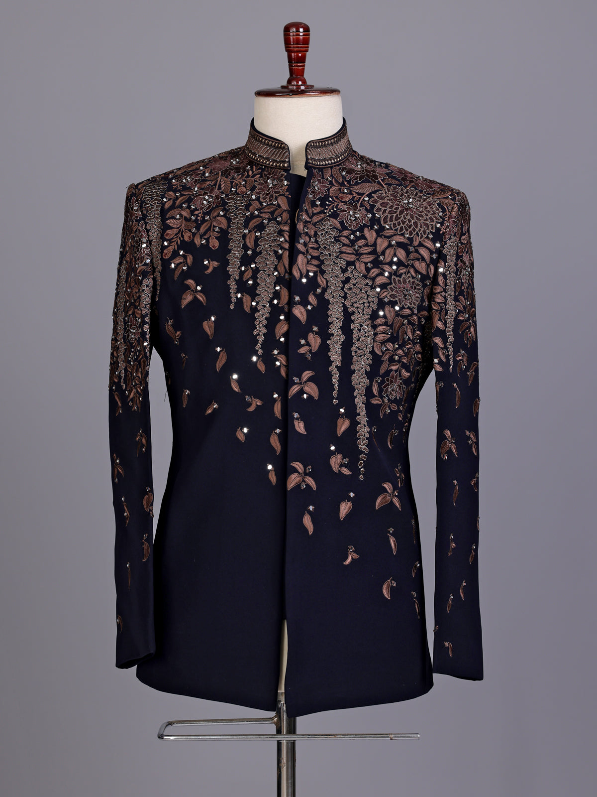 Navy blue regal mens jodhpuri suit