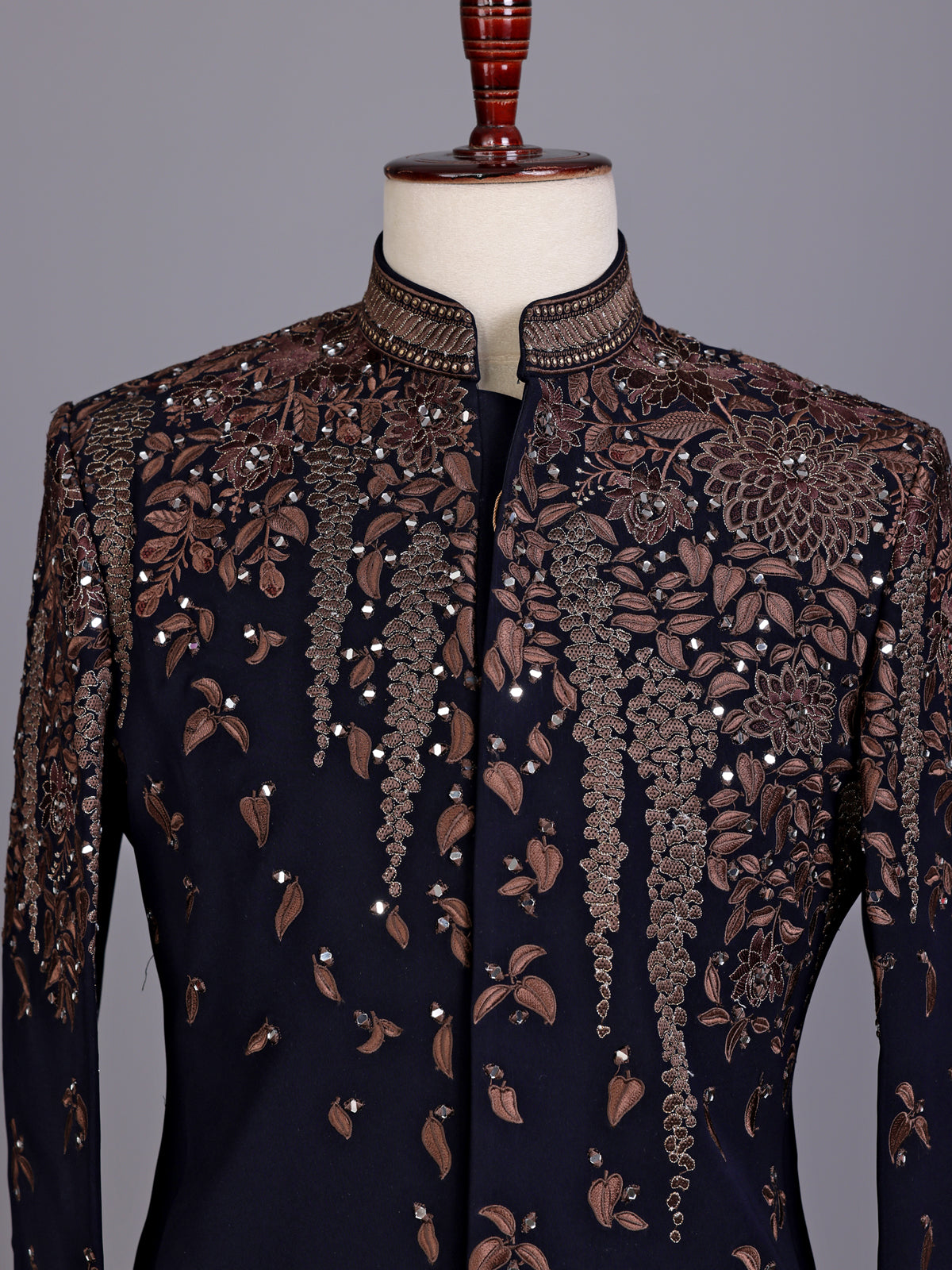 Navy blue regal mens jodhpuri suit
