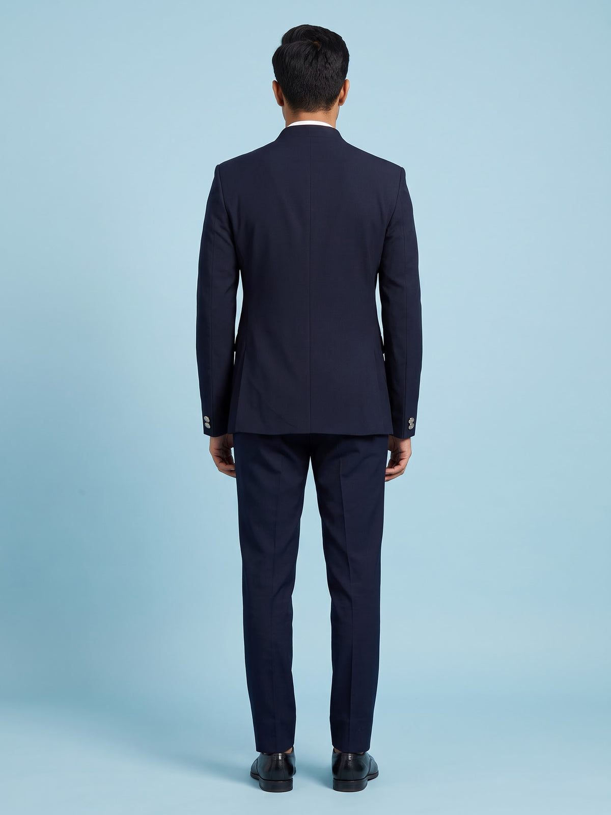 Midnight mens blue terry rayon clasp detail jodhpuri suit