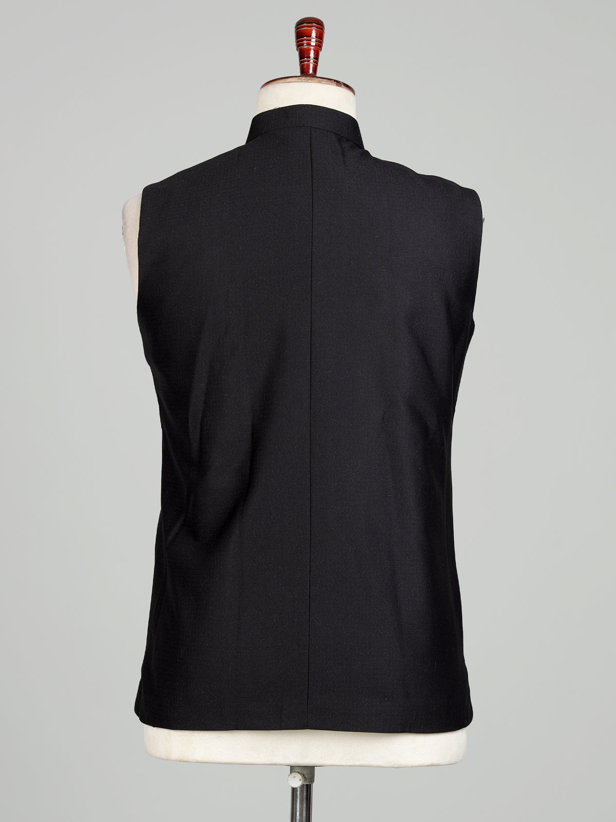 Black polished mens waistcoat