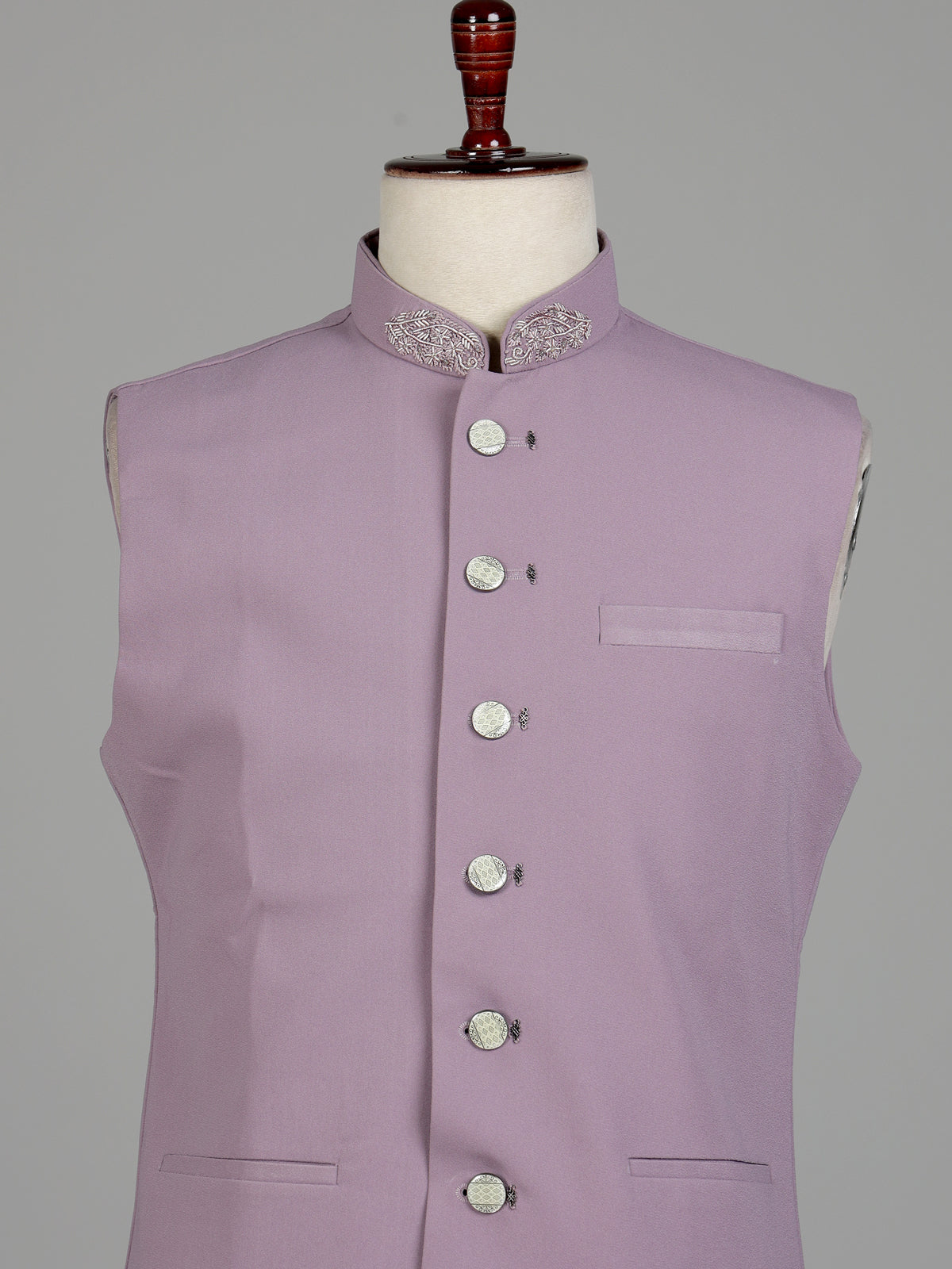 Dusty lavender designer mens waistcoat