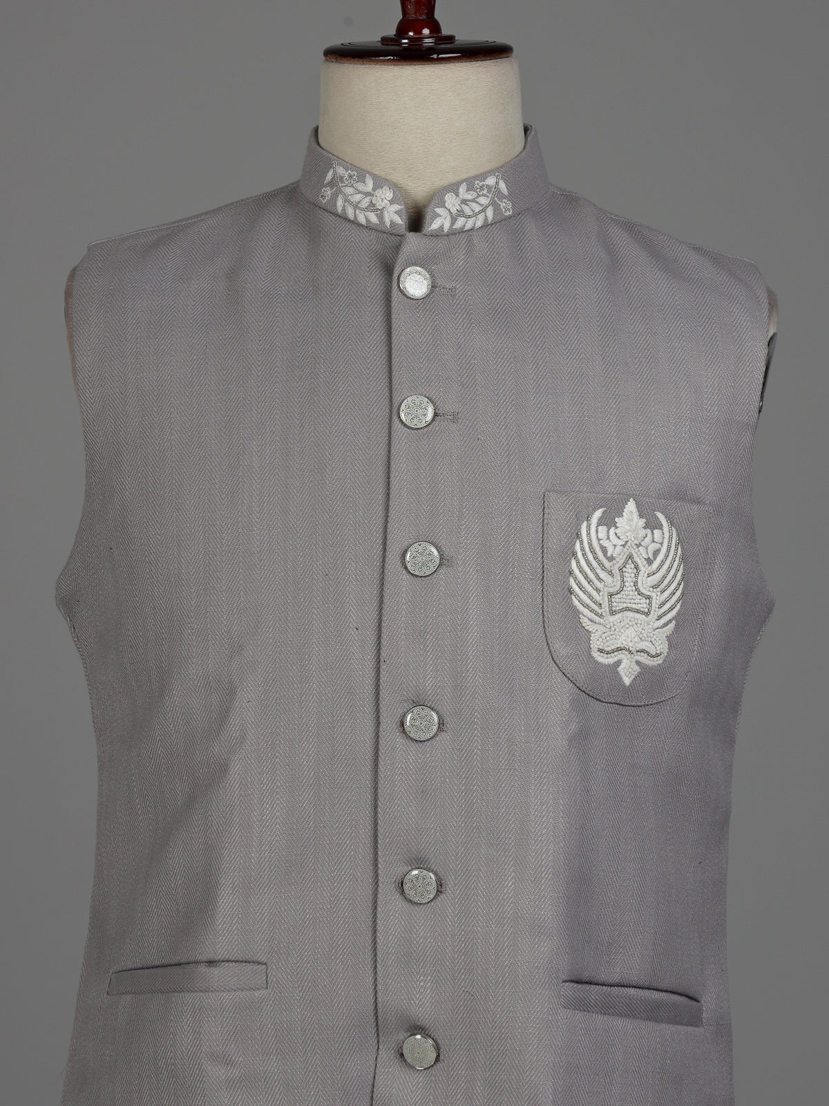 Grey classic mens waistcoat