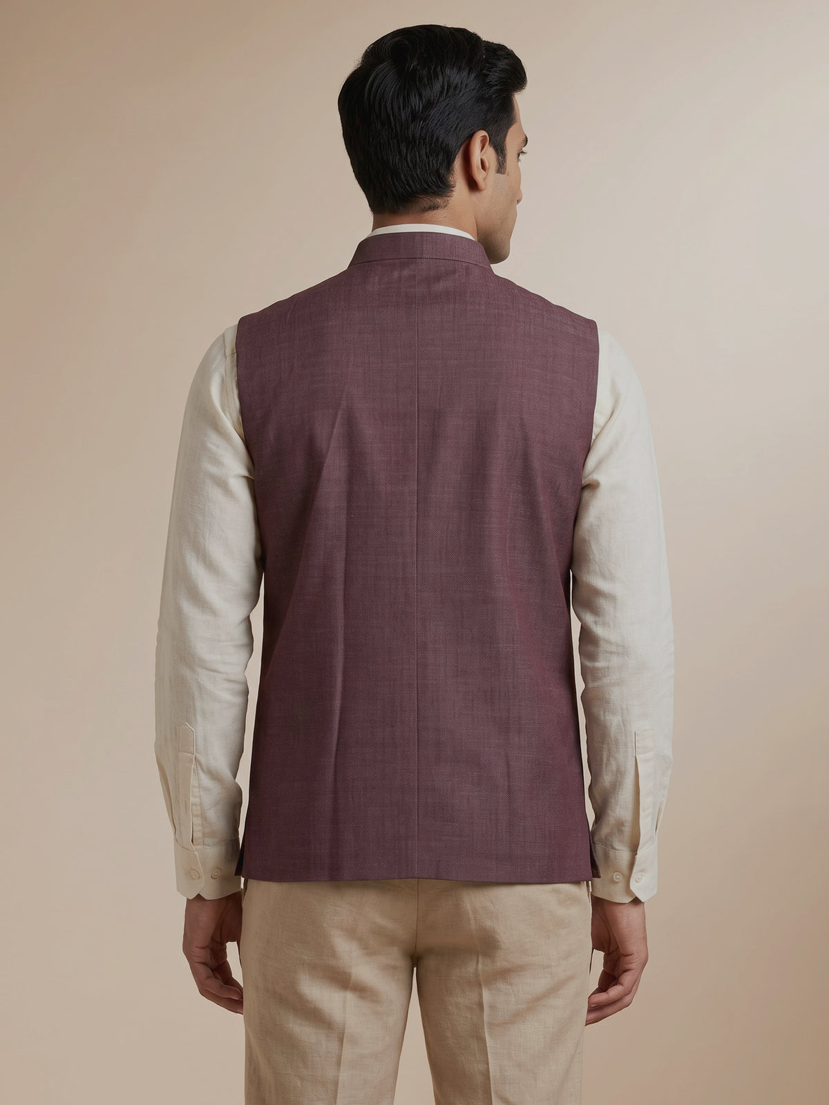 Earthy wine classic mens waistcoat