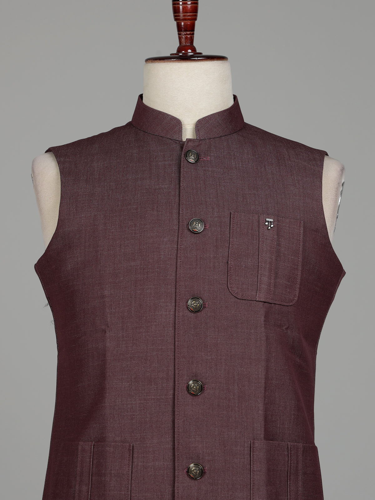 Earthy wine classic mens waistcoat