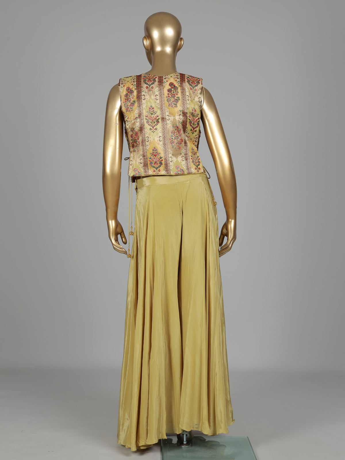 Antique gold embellished palazzo suit