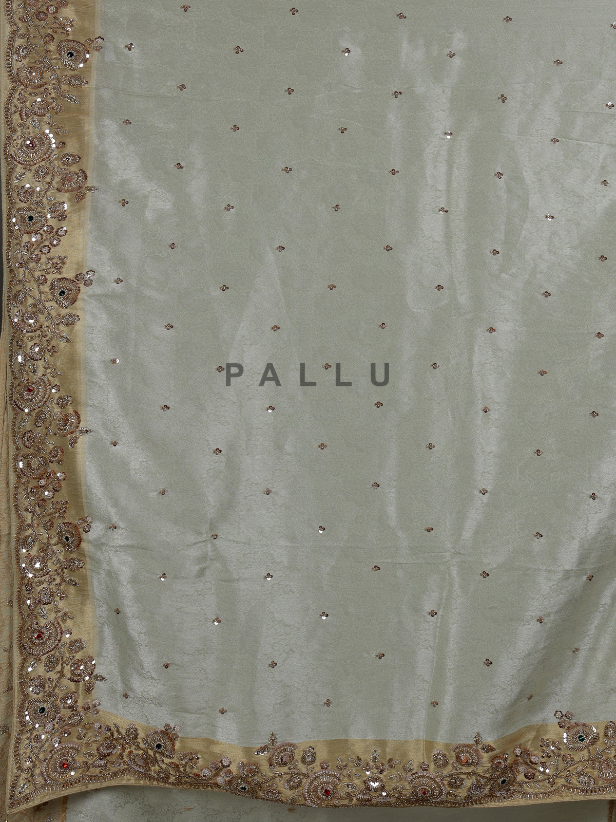 Pastel pista green women saree