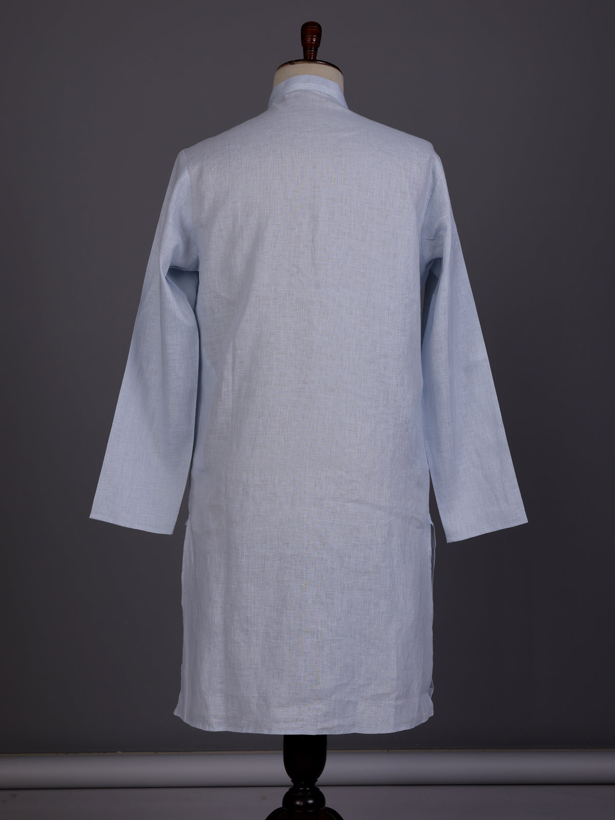 Mint blue tone-on-tone thread kurta suit with pants