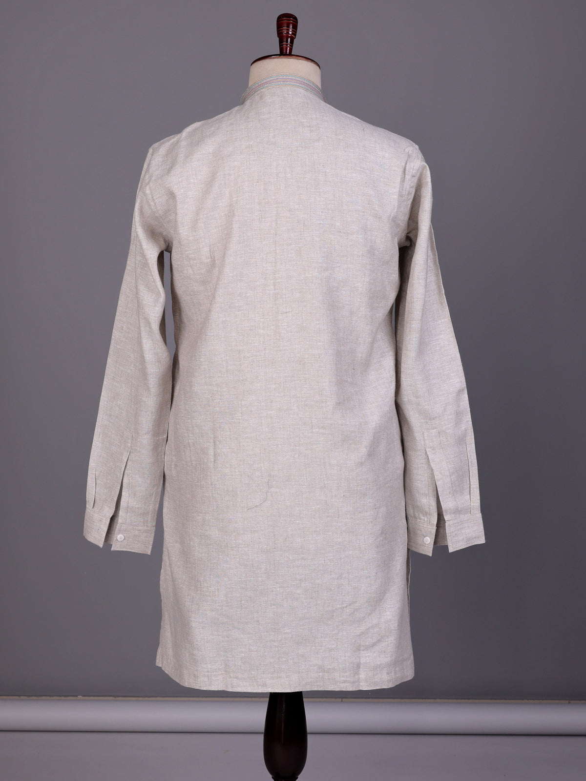 Grey multicolor floral zardosi kurta suit with pants for mens