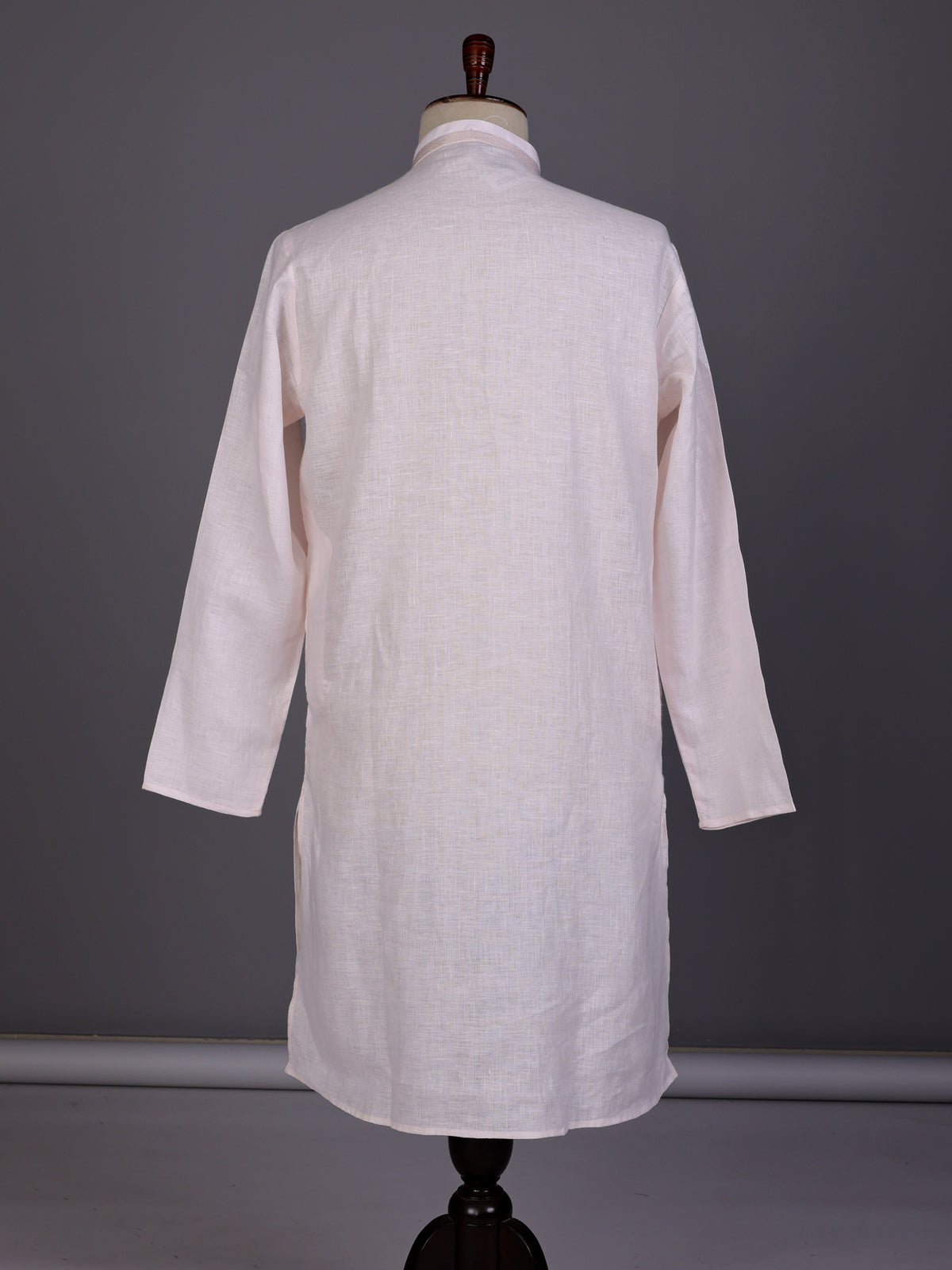 Light pink tone-on-tone thread kurta suit for mens occasions