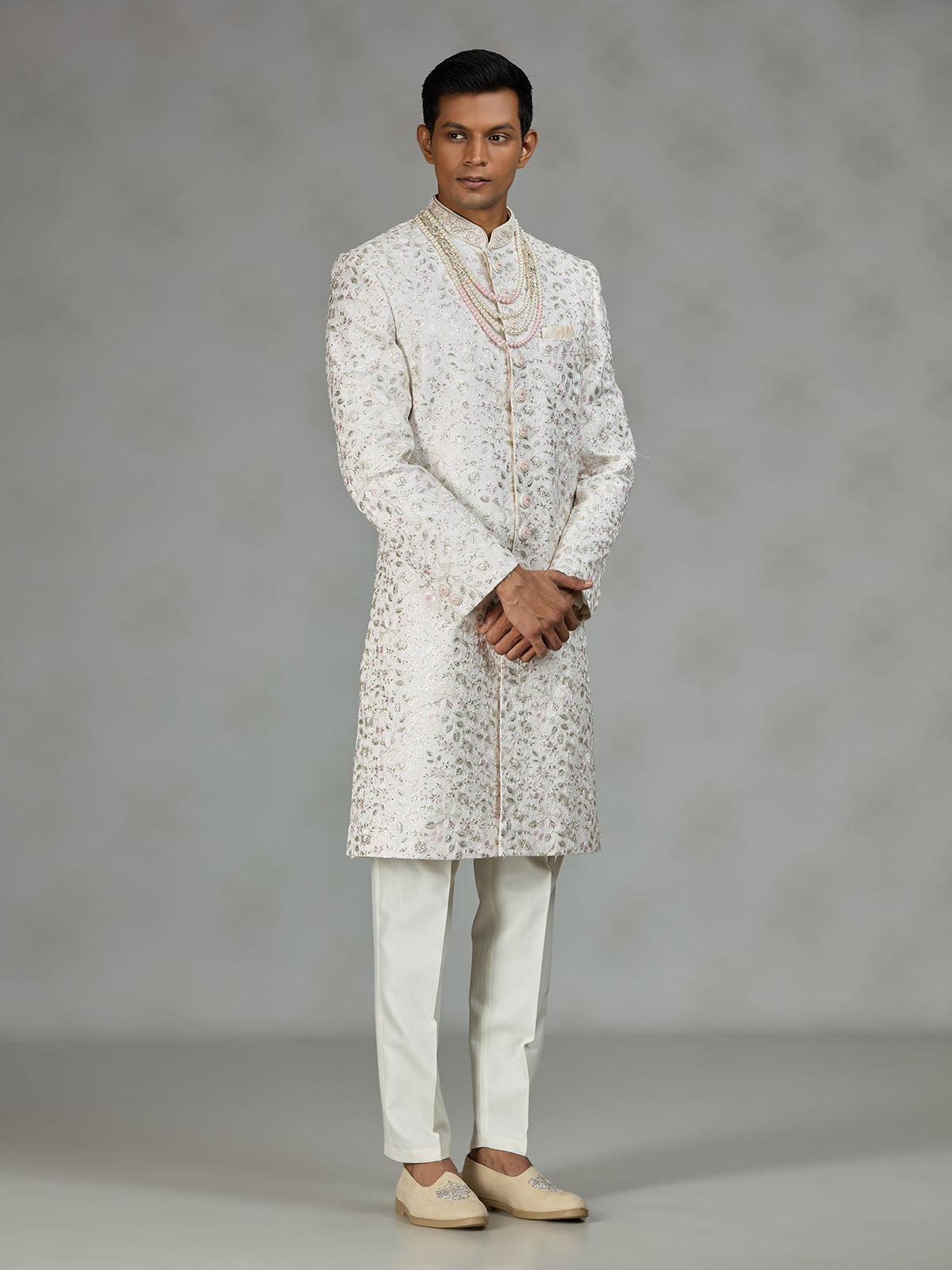 Off white classic mens sherwani