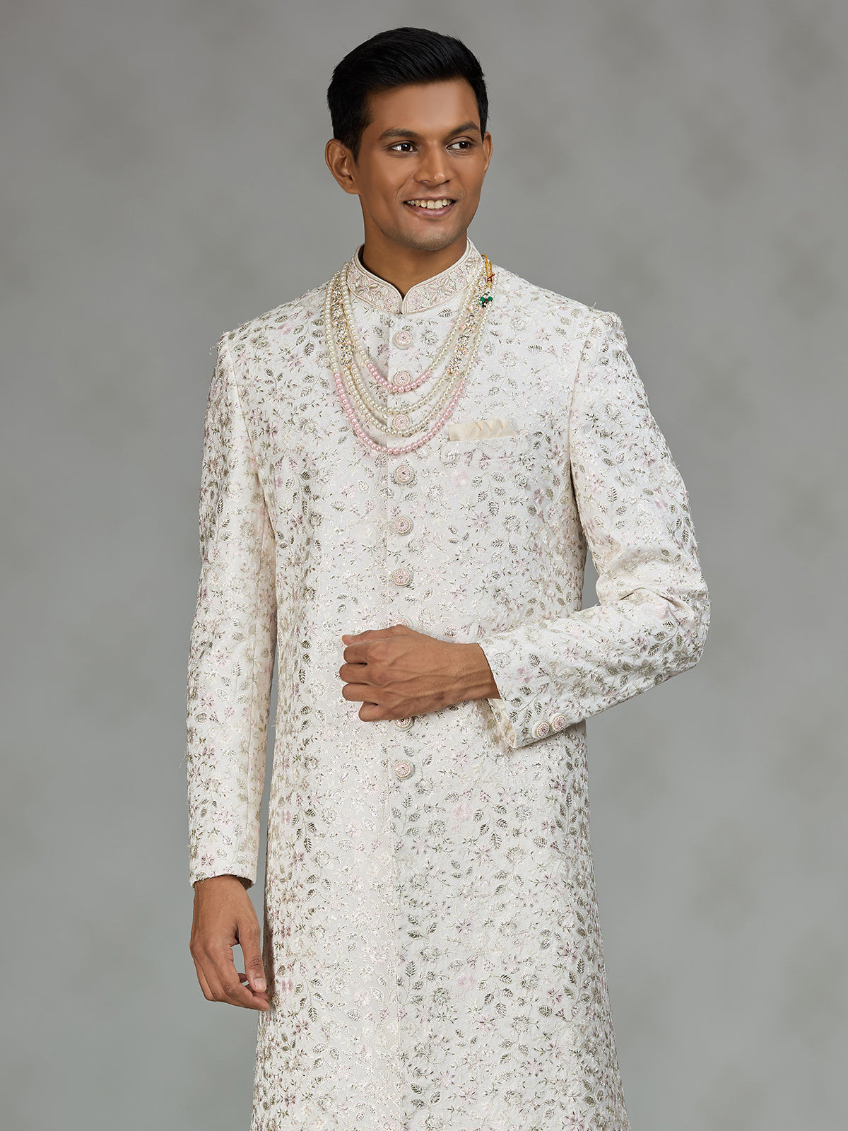 Off white classic mens sherwani