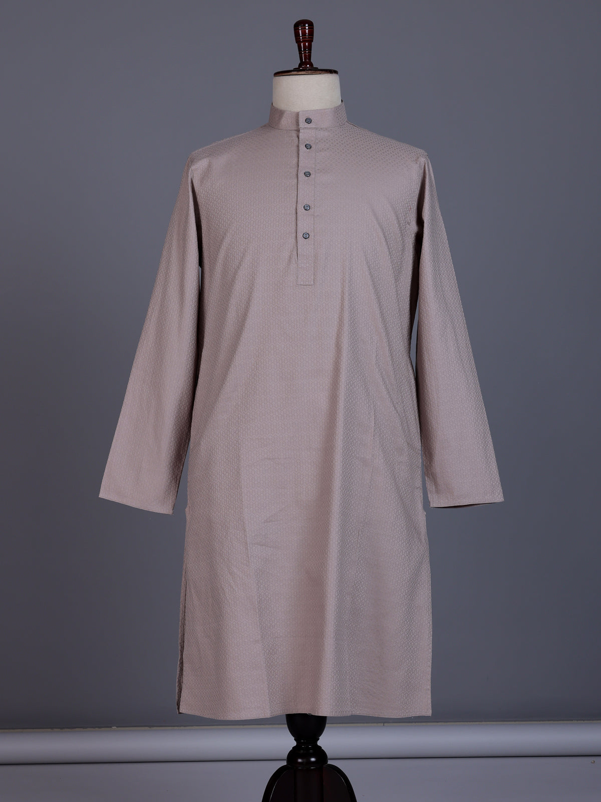 Dusty lilac purple Jacquard mens kurta suit with textured finish