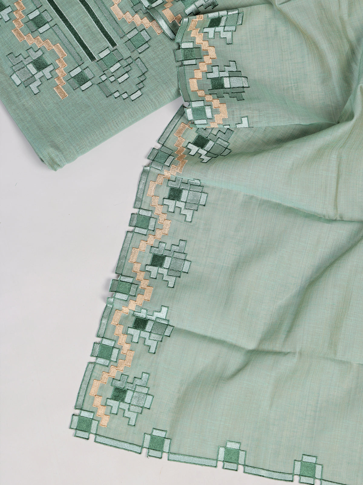 Pista green tribal chevron women pant suit